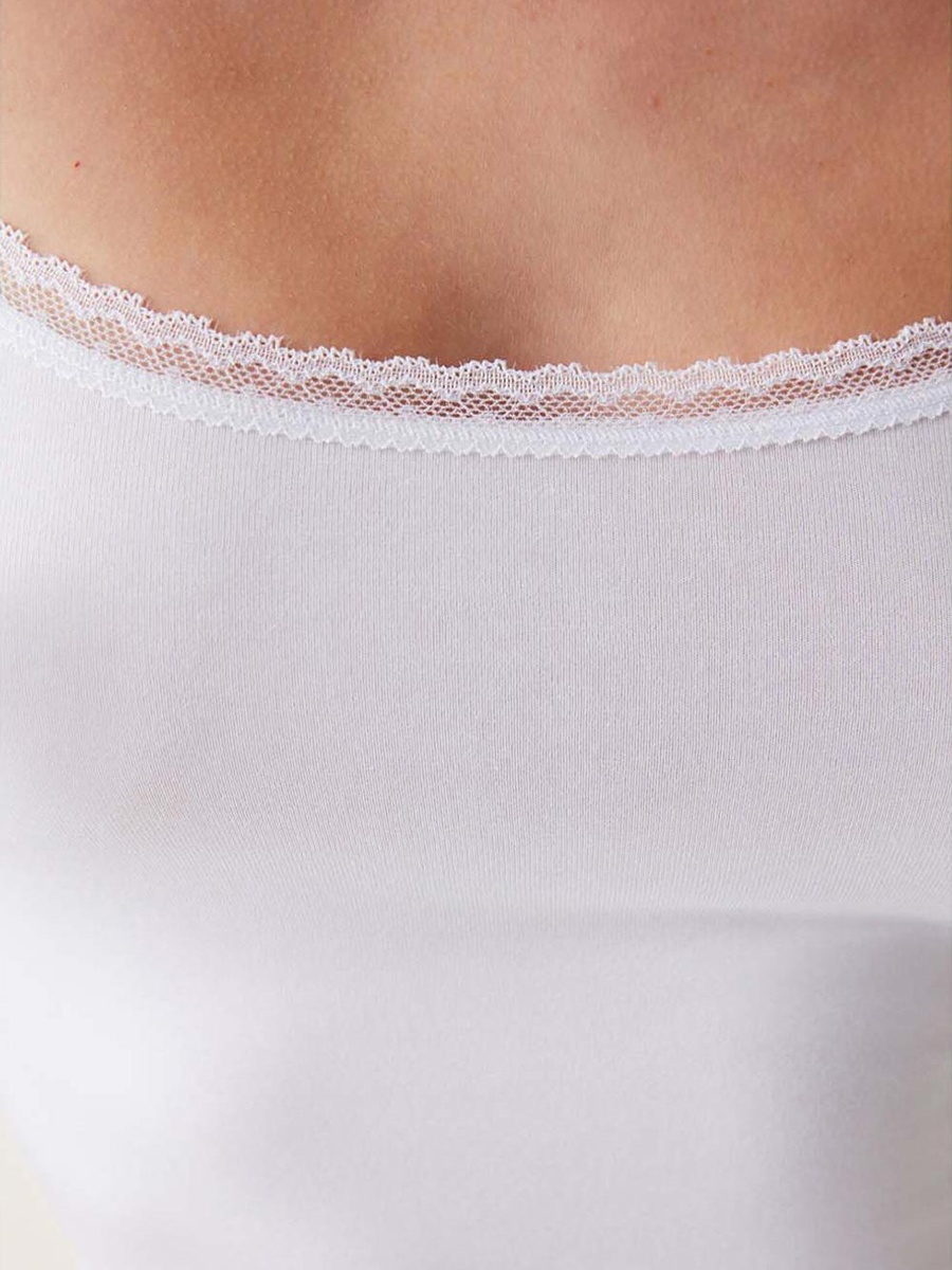 Modal Solid Camisole with Lace Trim