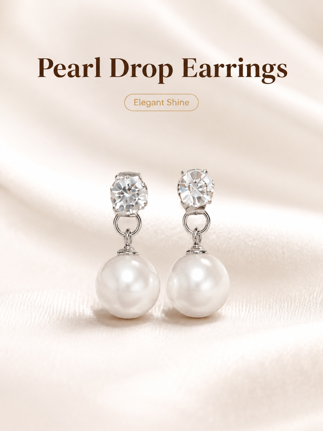 Silver Pearl Drop Earrings