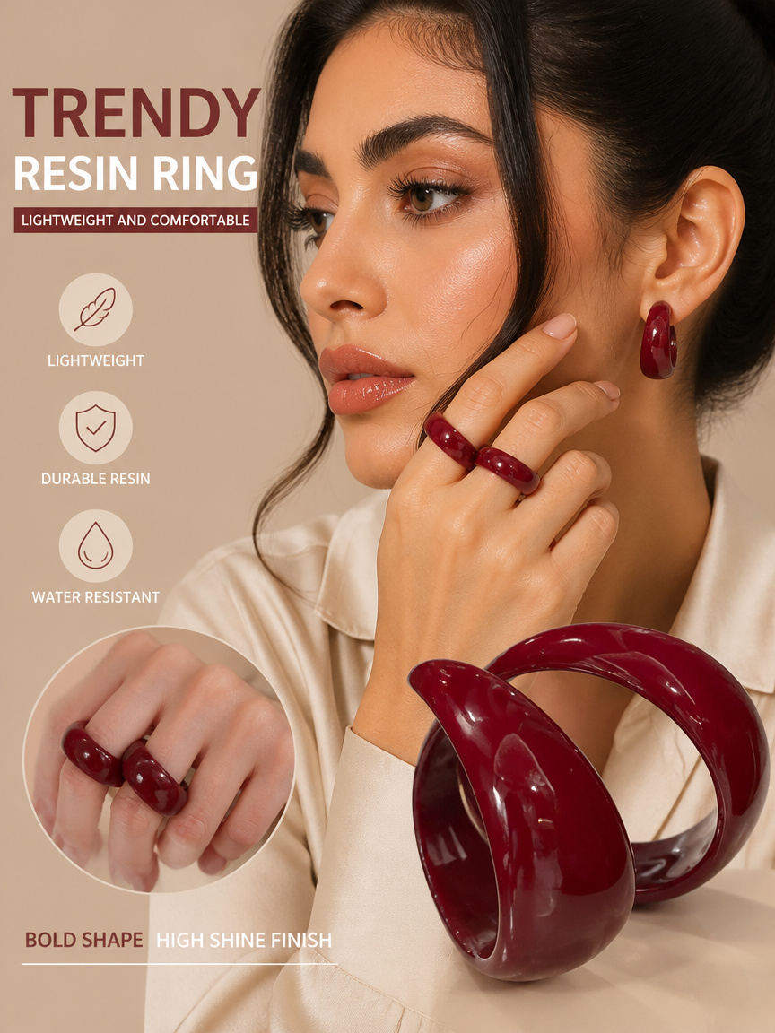 Red Hoop Earrings