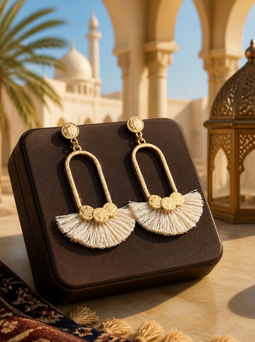 Gold Tassel Drop Earrings