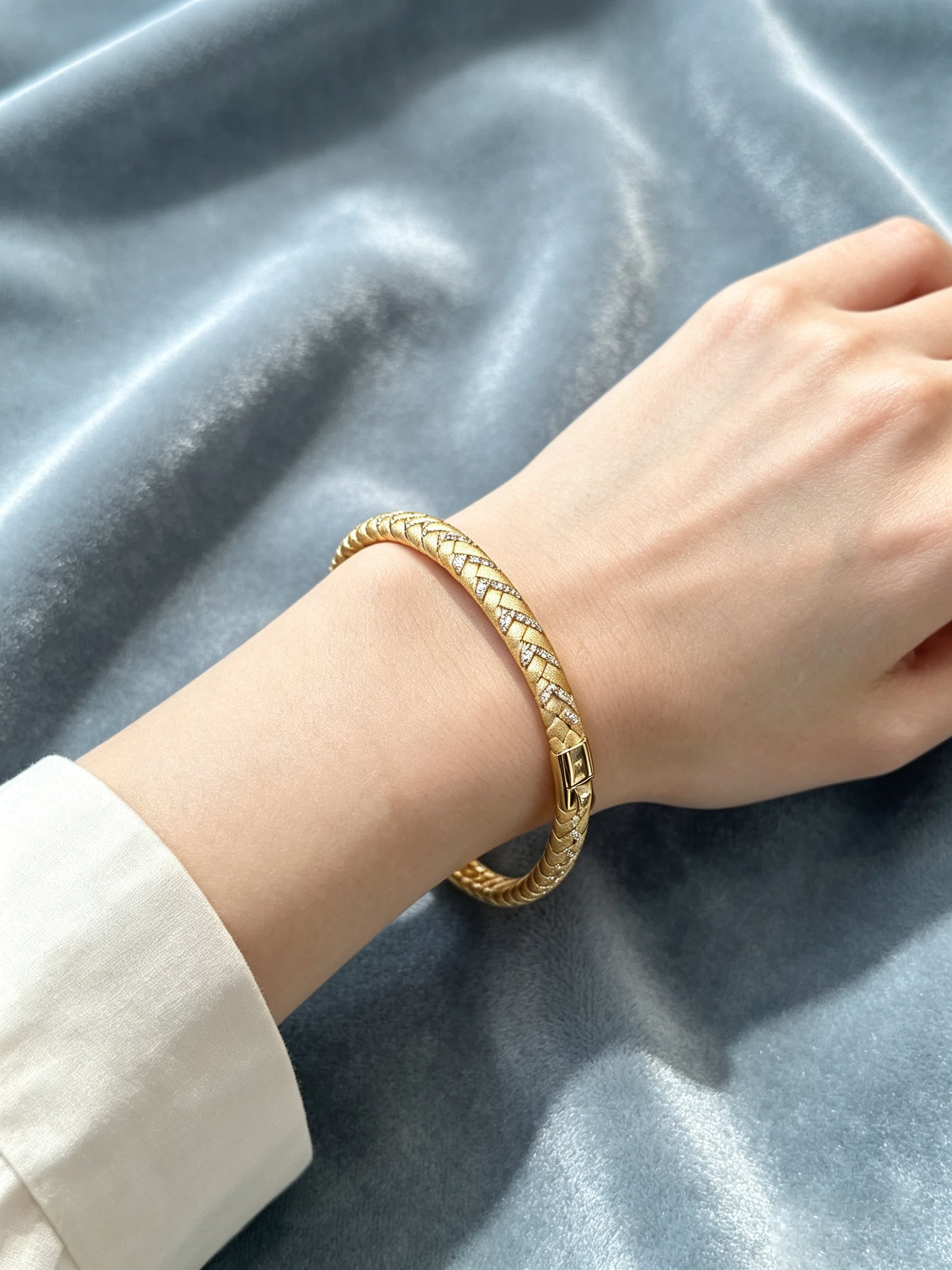 Gold Brushed Wheat Bracelet