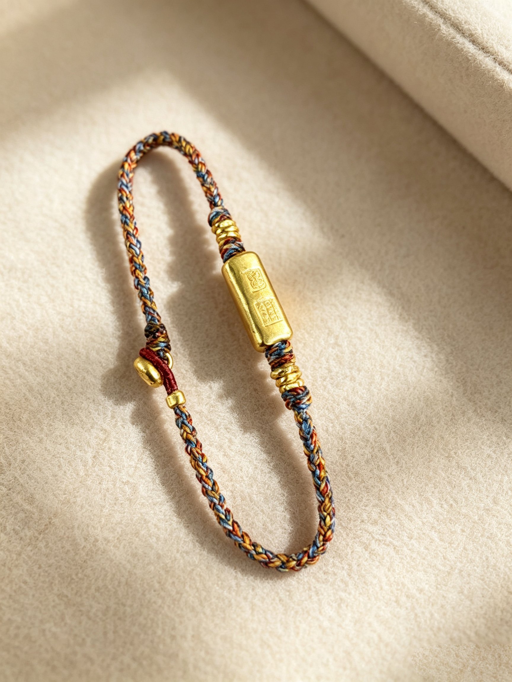 Gold Plated String Vajra Bracelet