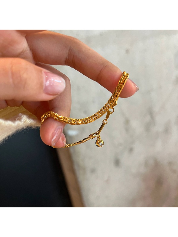 Round Bead Zircon Bracelet