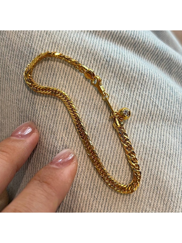 Round Bead Zircon Bracelet