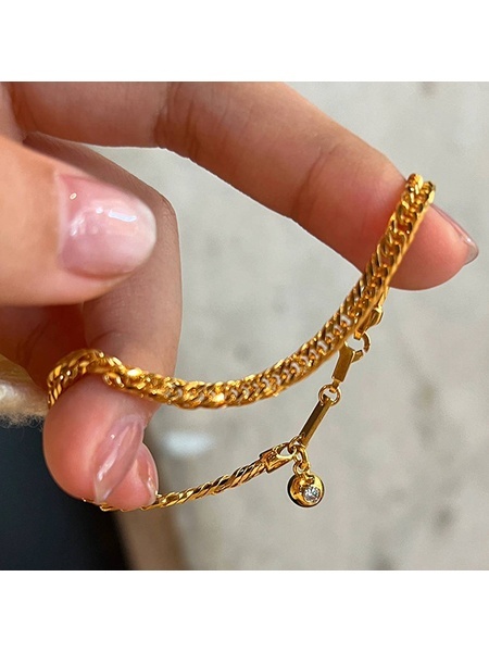 Round Bead Zircon Bracelet