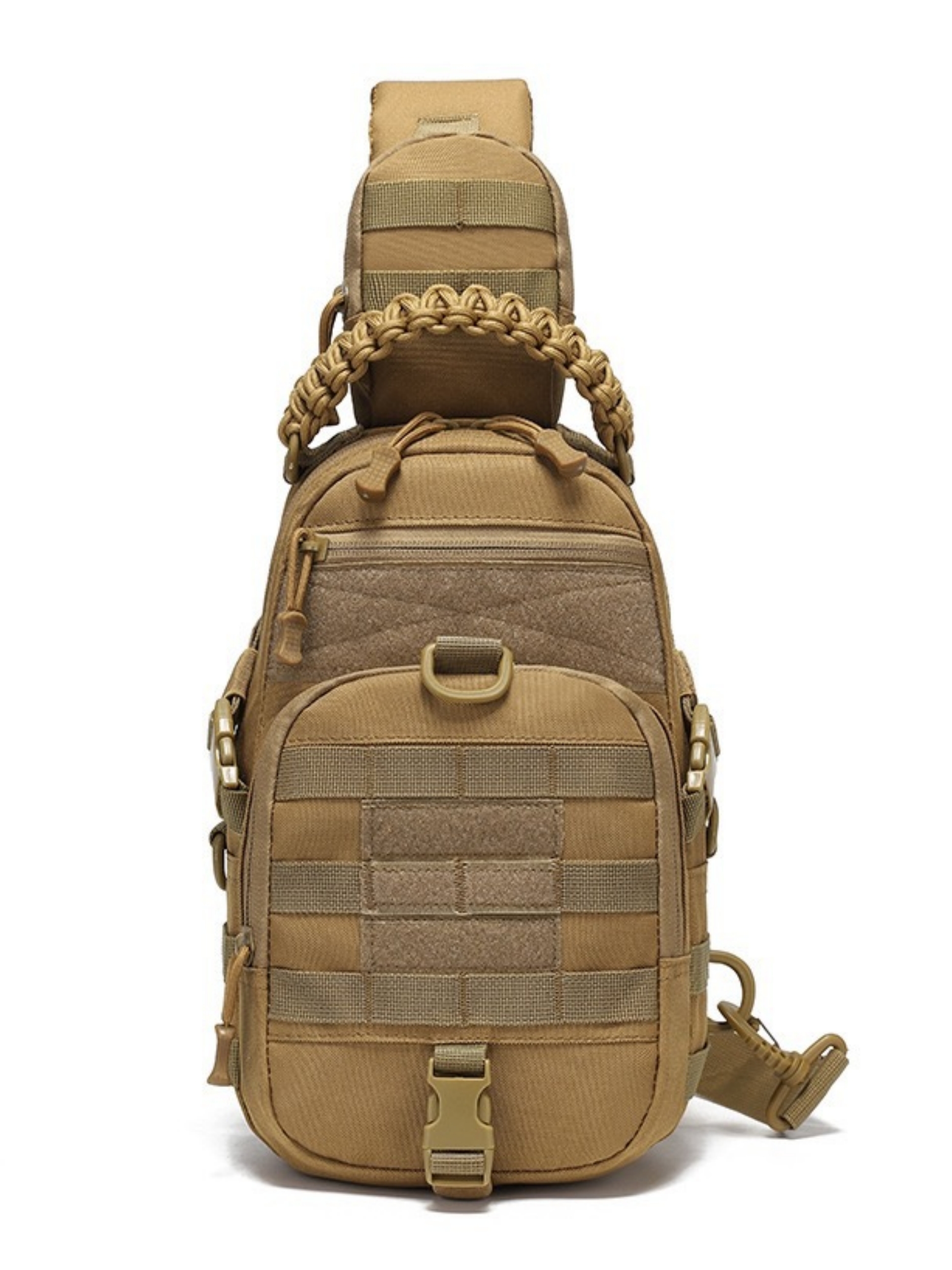 Men Khaki Plain Crossbody Bag