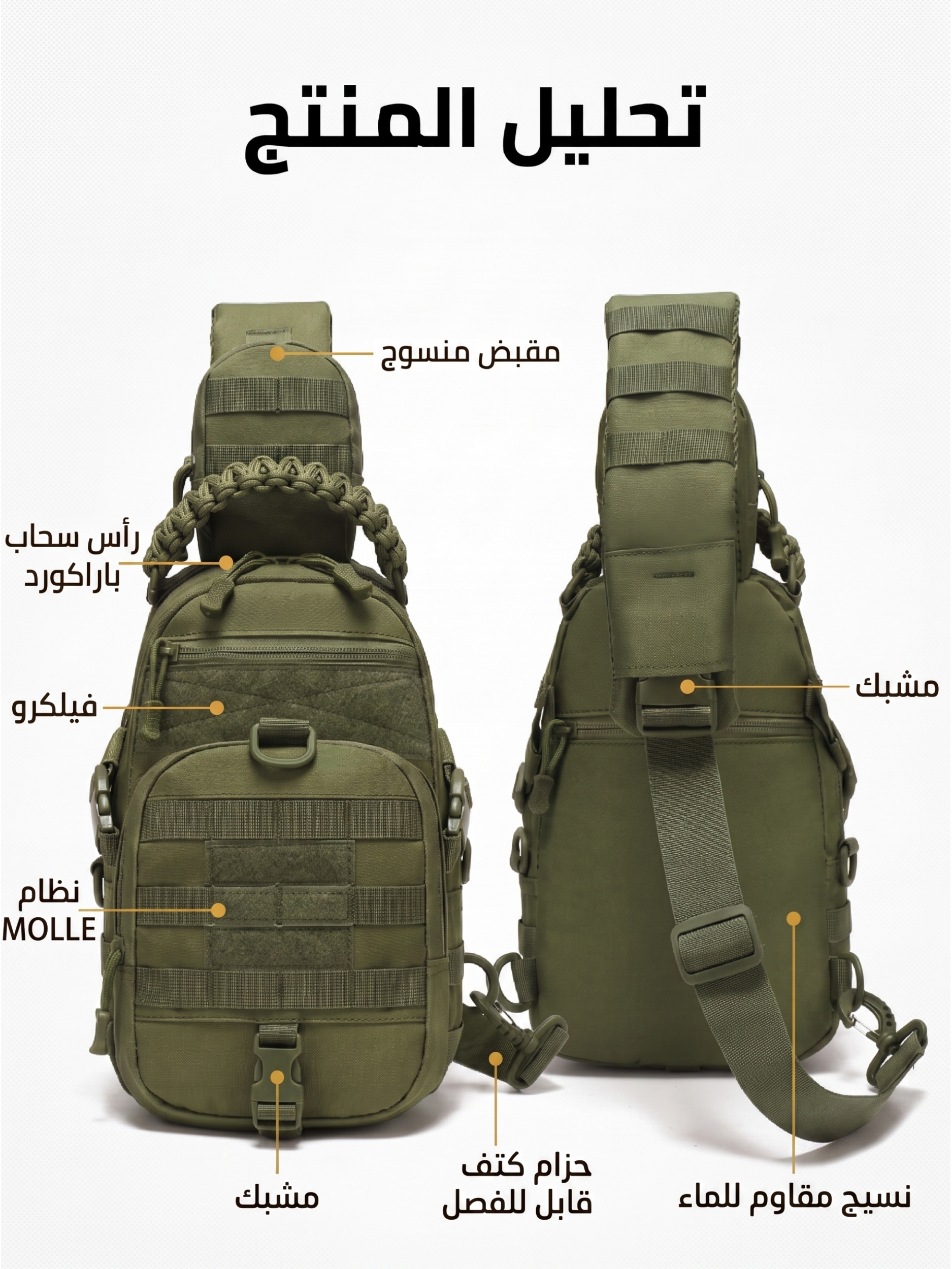 Olive Plain Crossbody Bag