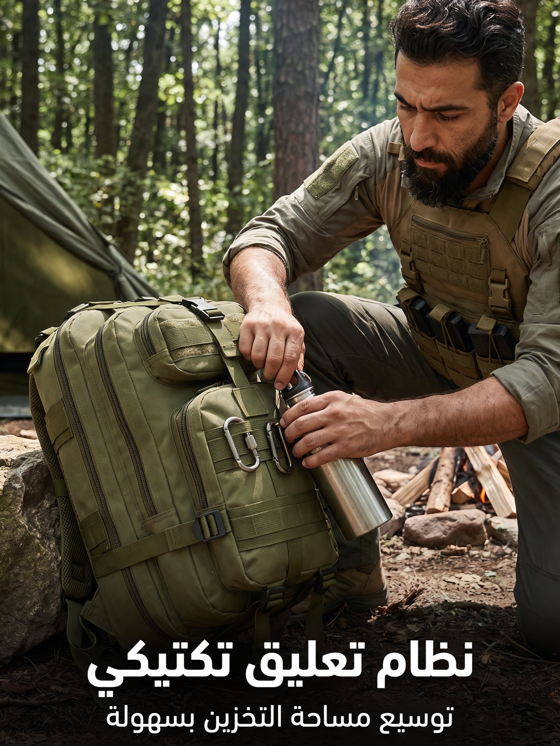 Tactical Green Outdoor Backpack
