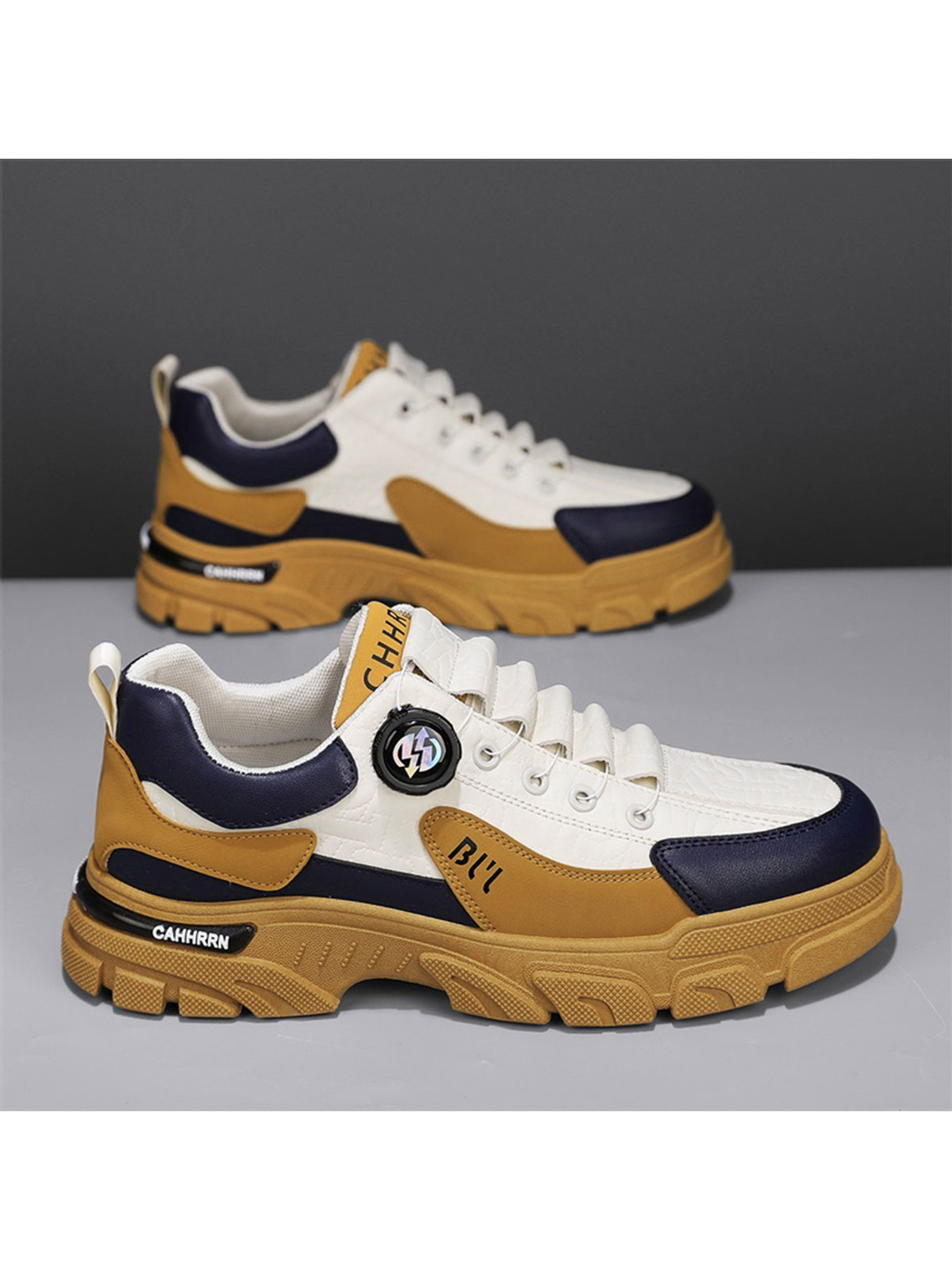 Multi-Color Casual Sneakers with Dial Lacing