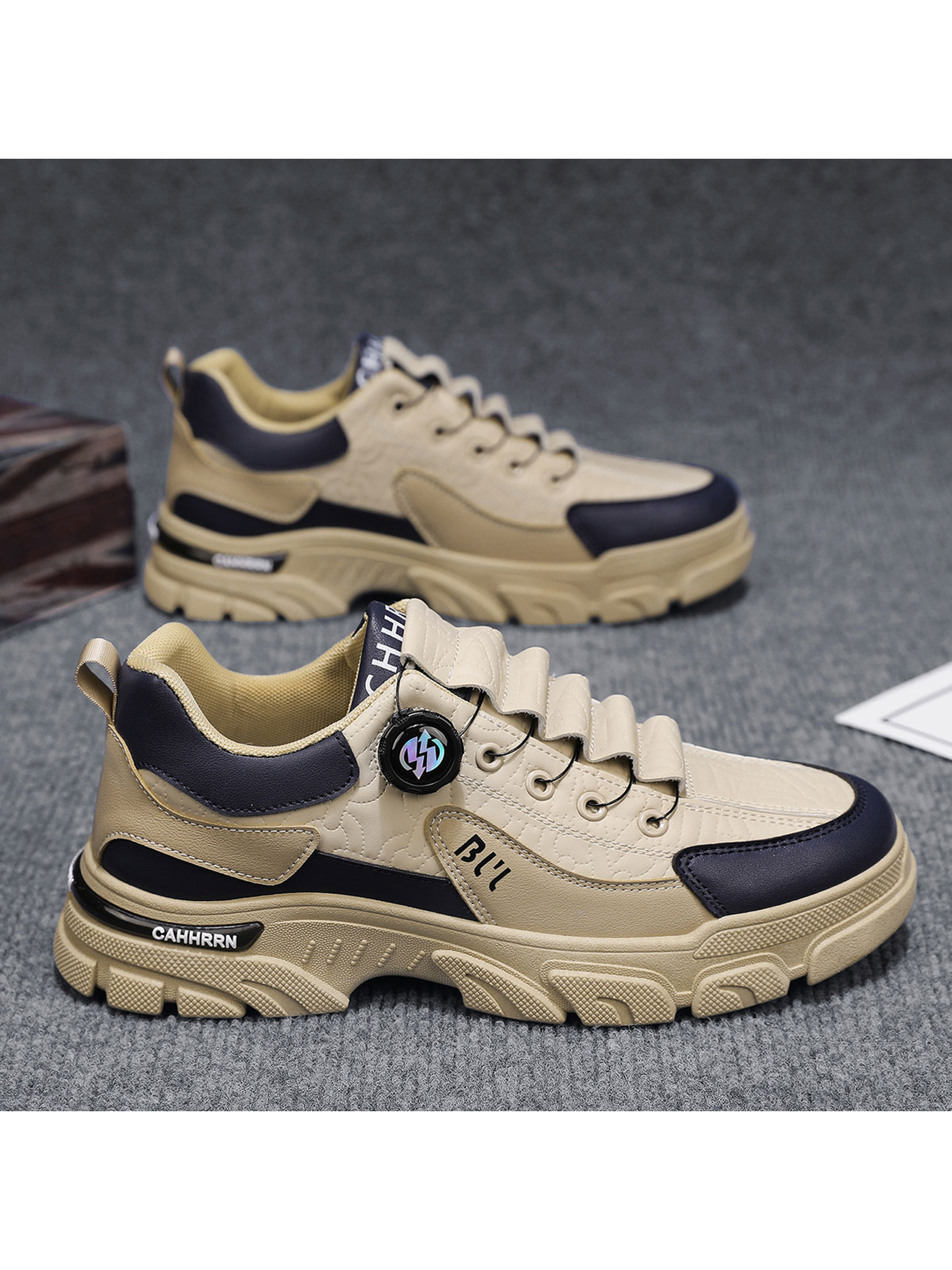 Beige Casual Low-Top Sneakers