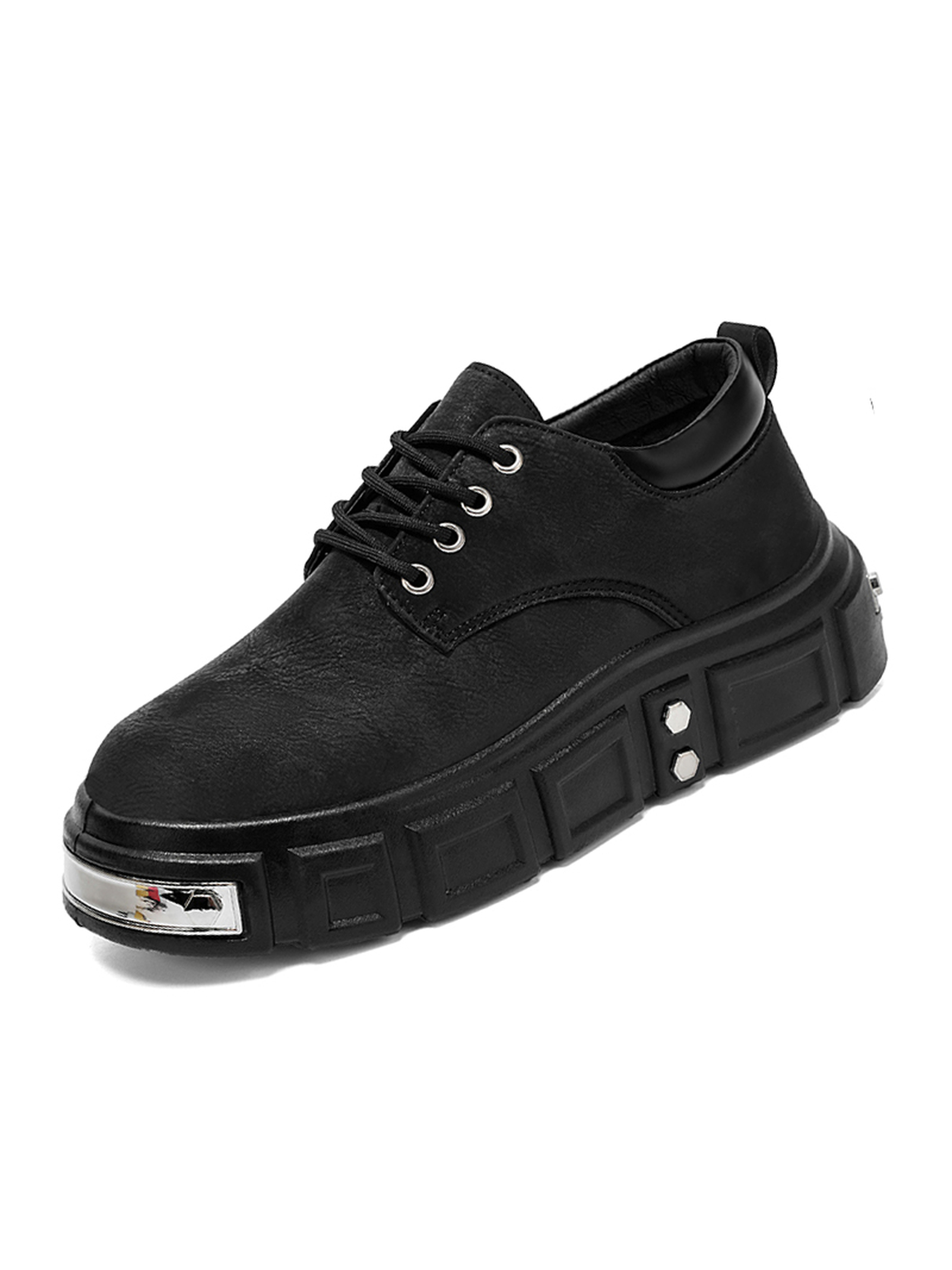 Black Casual Lace-Up Shoes