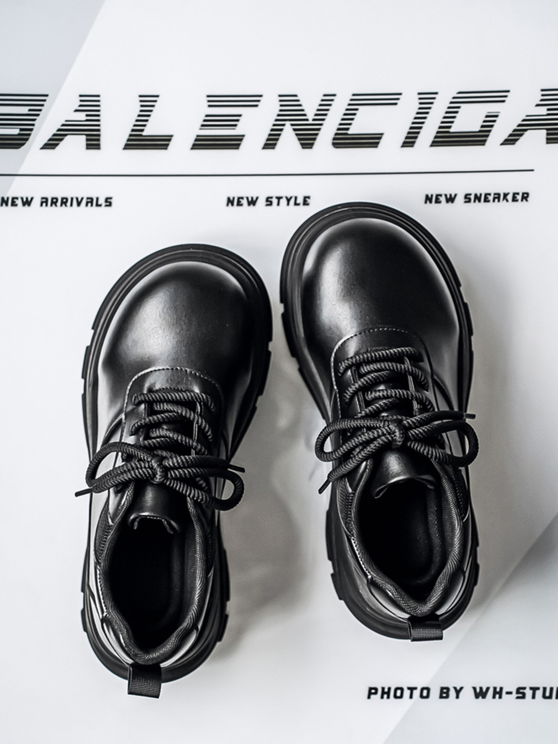 Black Chunky Sole Casual Shoes