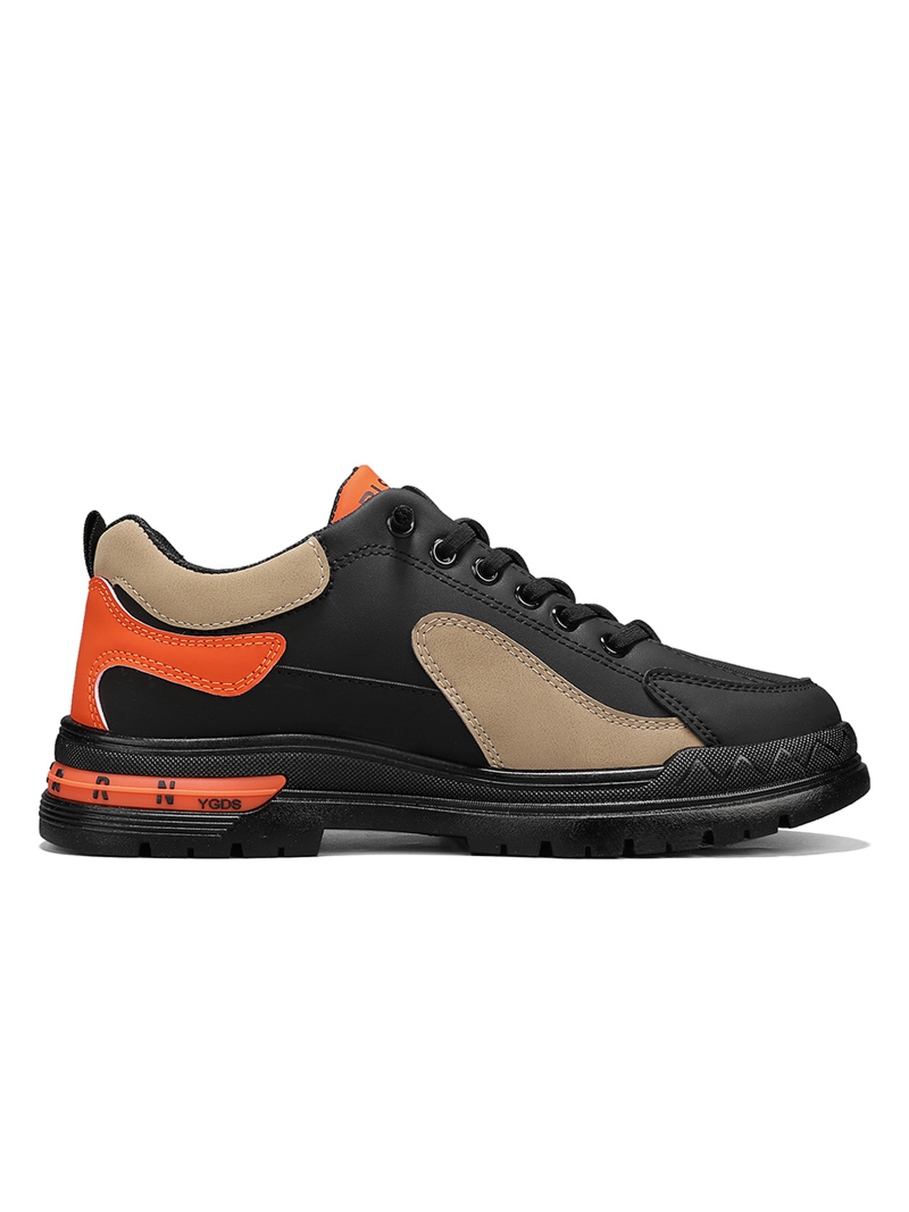 Men Black and Orange Casual Sneakers