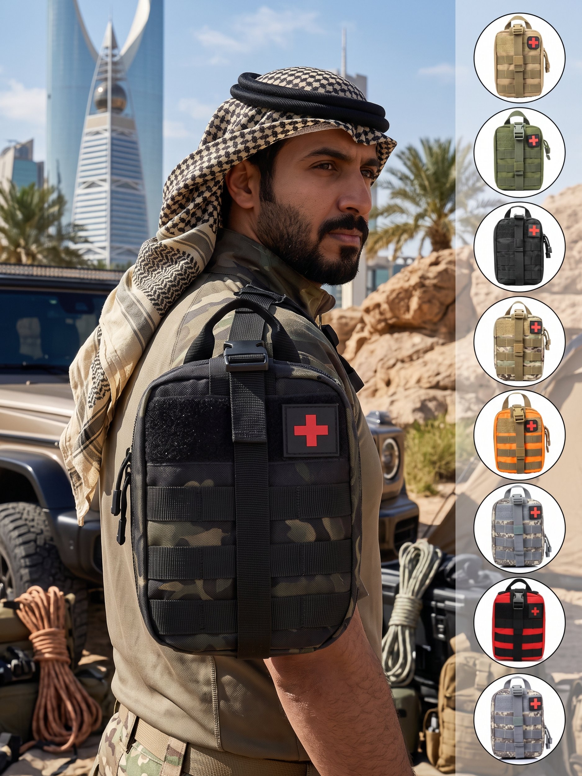 Black Tactical EDC First Aid Pouch