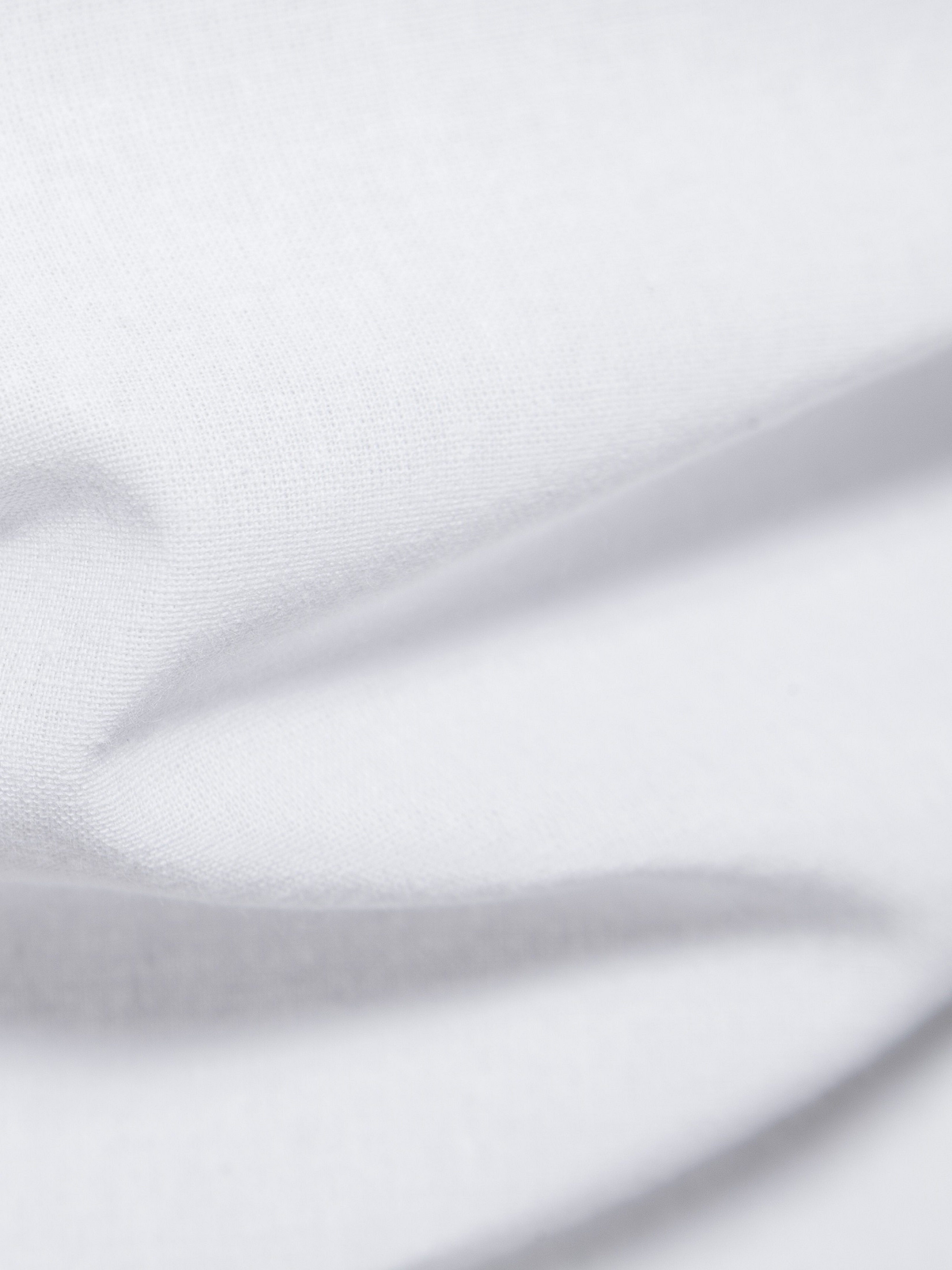Men White Plain Short Sleeve Mandarin Collar Shirt