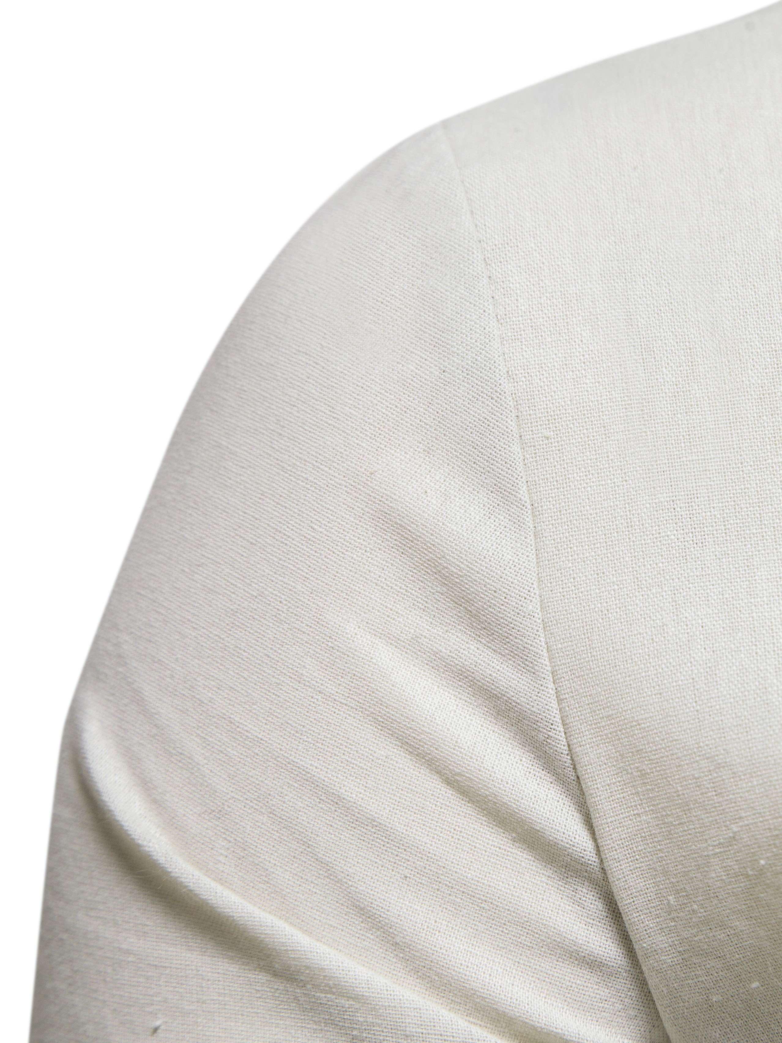 Men Solid Short Sleeve Stand-Up Collar Shirt