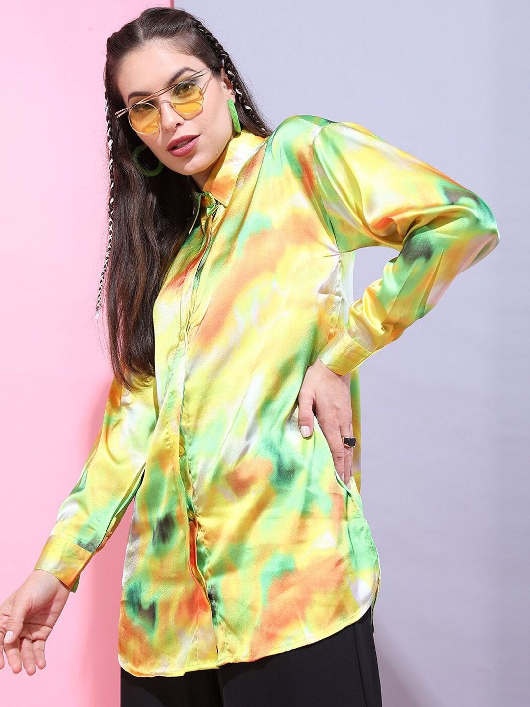 Multi Dyed Long Sleeves Regular Shirt