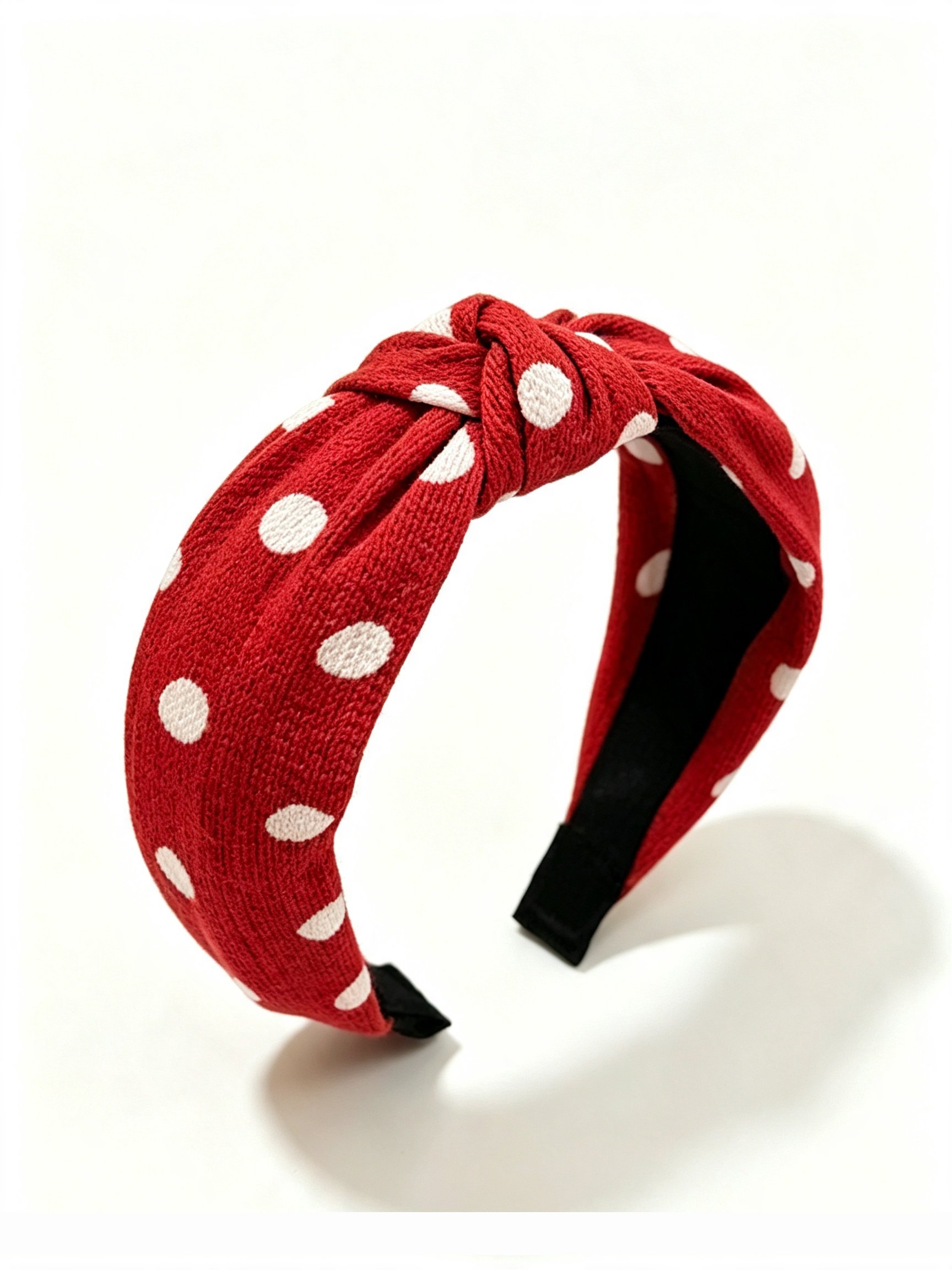 Red Polka Dot Knot Headband