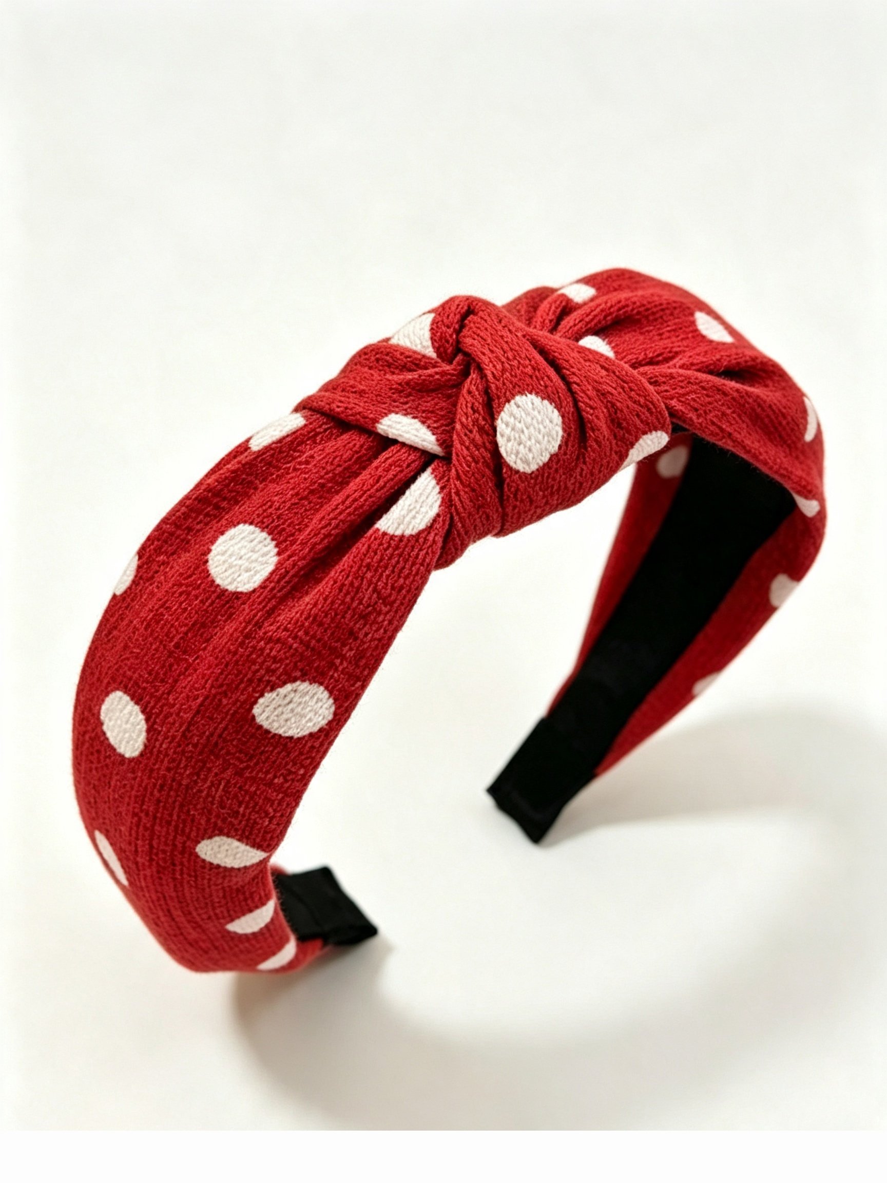 Red Polka Dot Knot Headband
