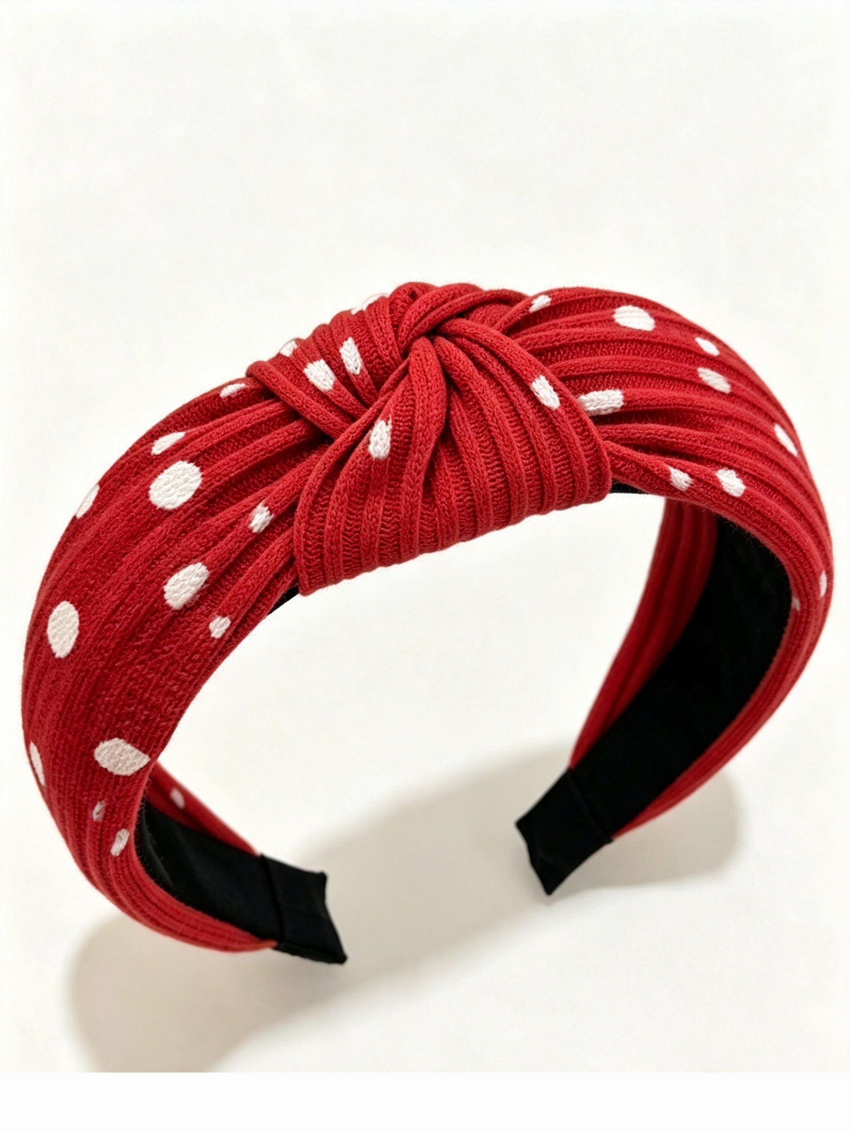 Red Polka Dot Knot Headband