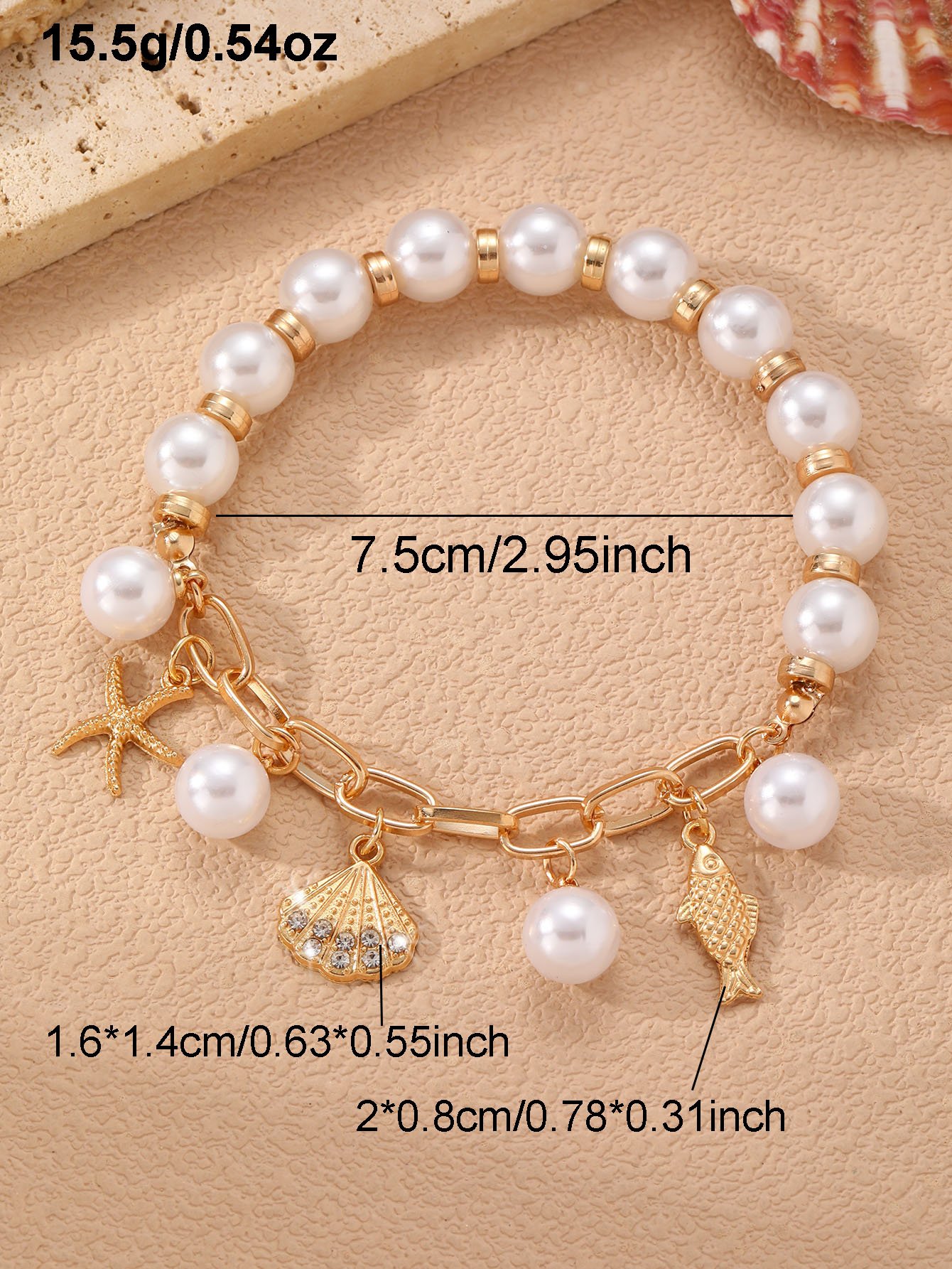 Seaside Charm Pearl and Starfish Bracelet