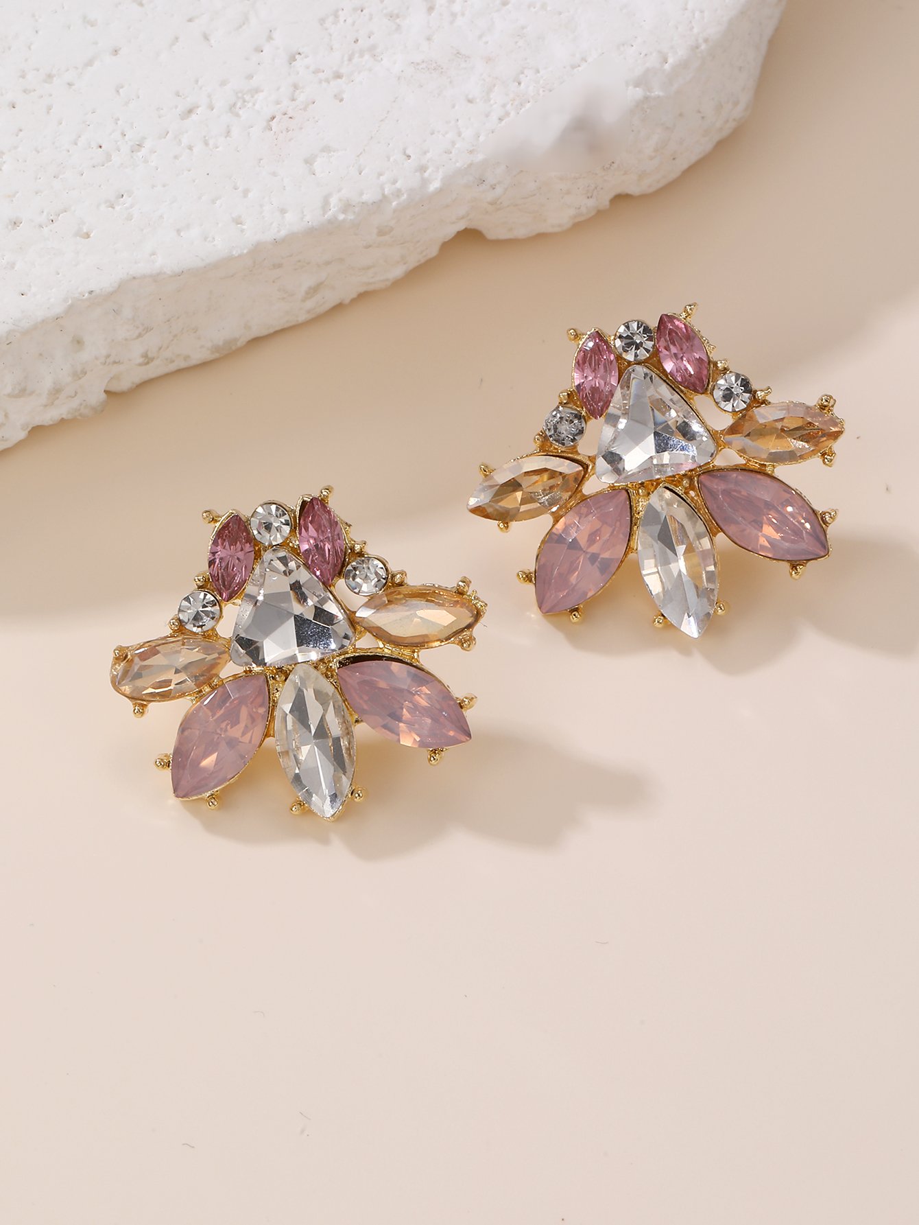 Petal Gemstone Stud Earrings