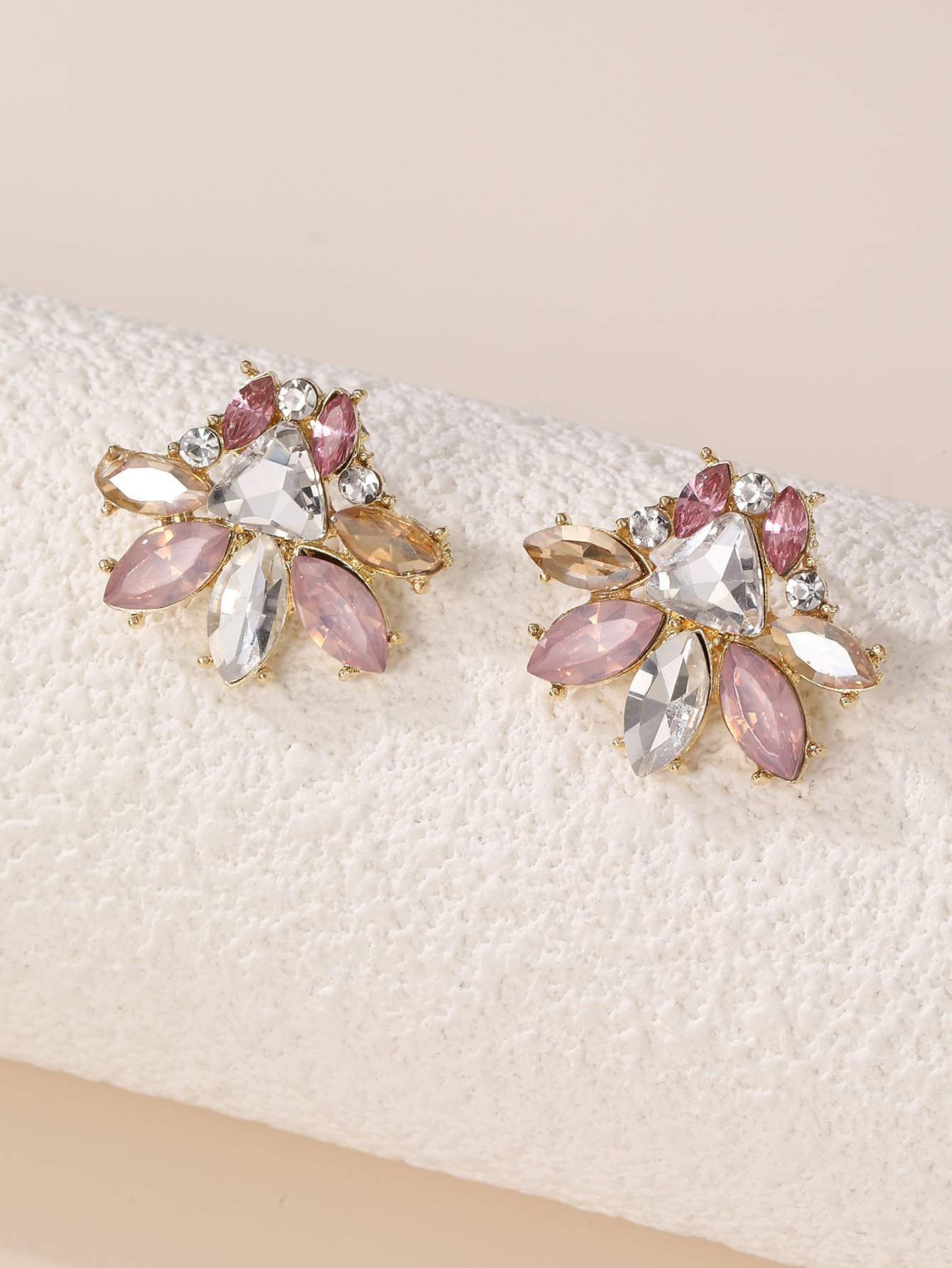 Petal Gemstone Stud Earrings