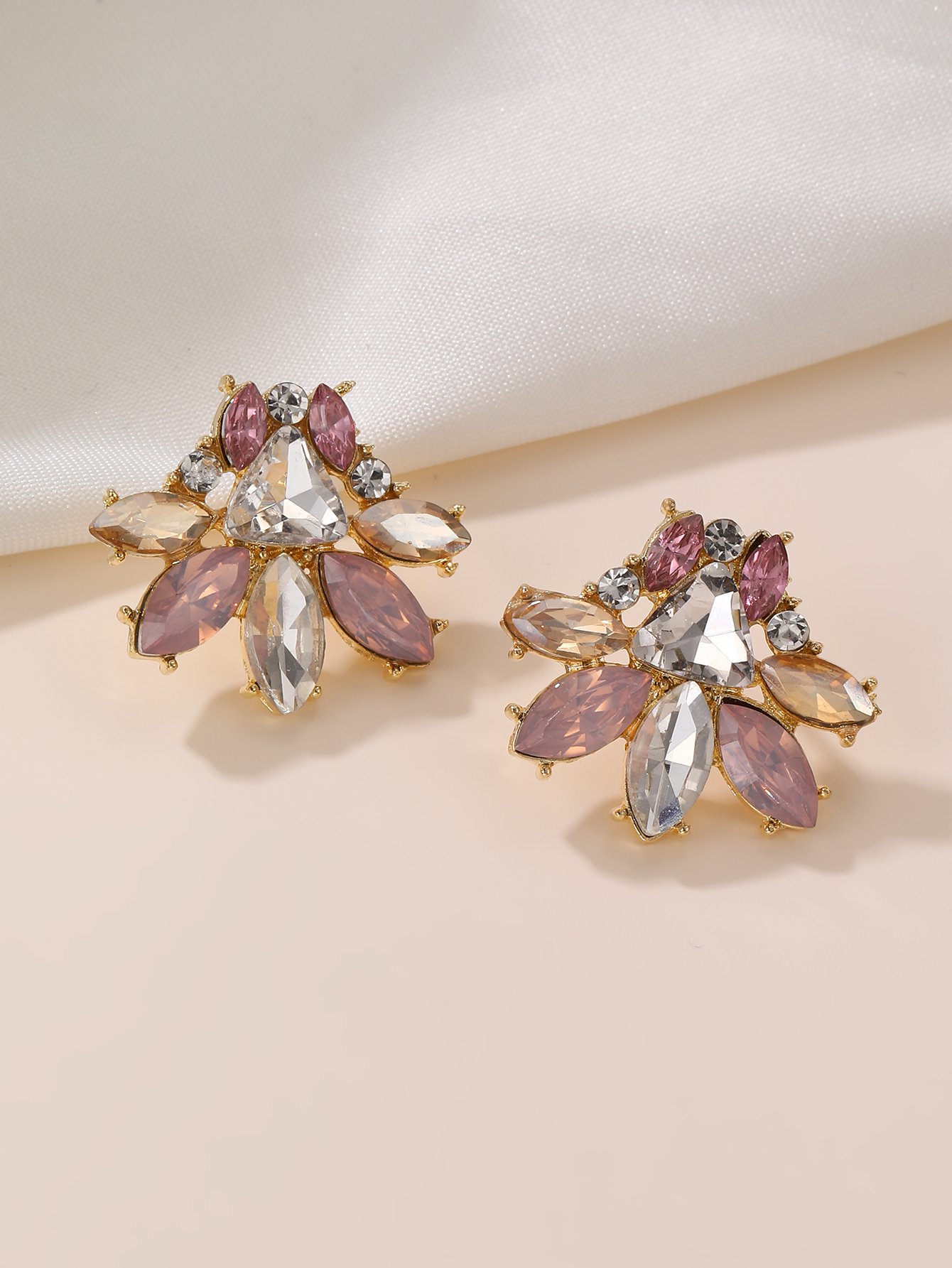 Petal Gemstone Stud Earrings