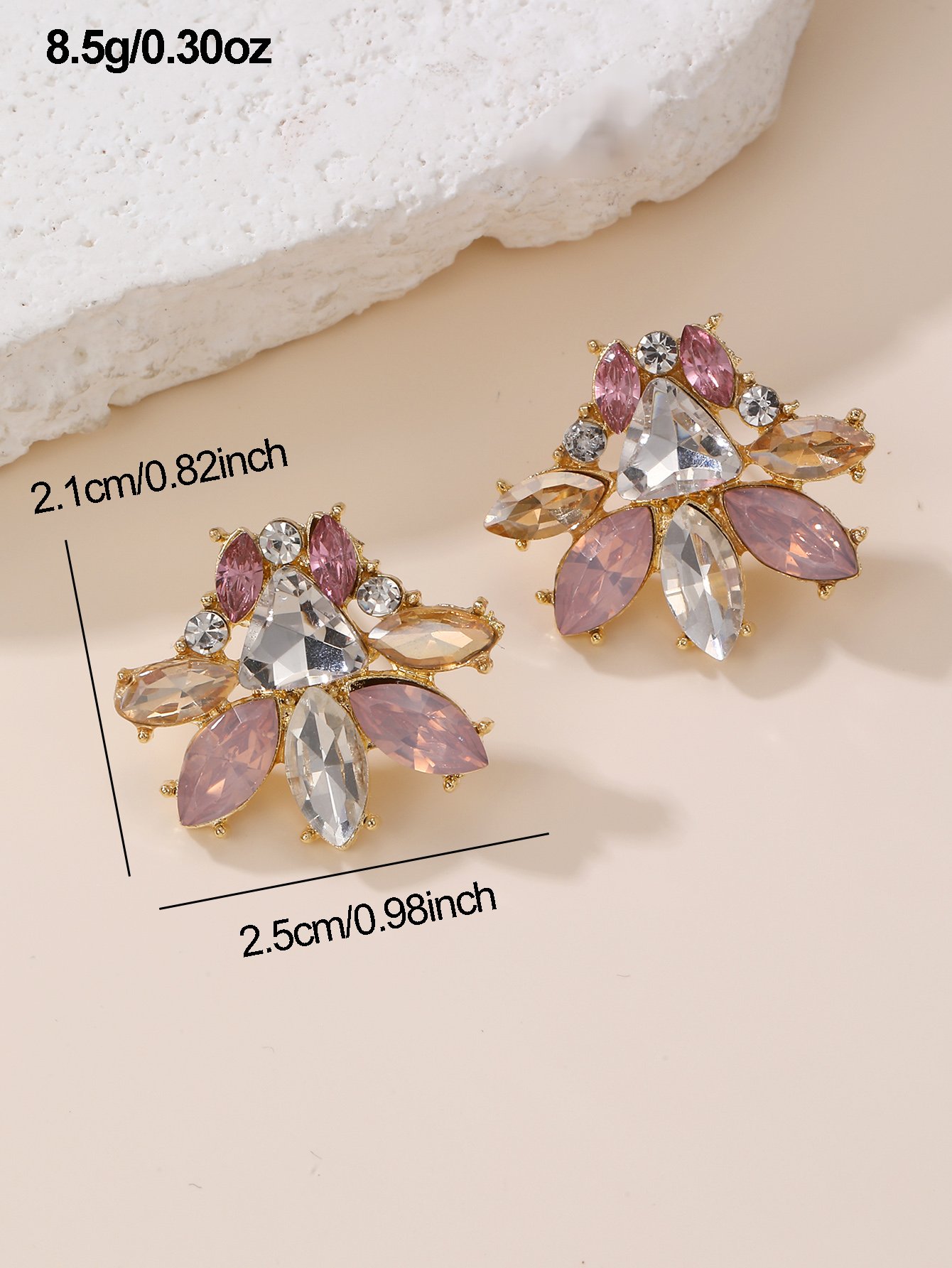 Petal Gemstone Stud Earrings