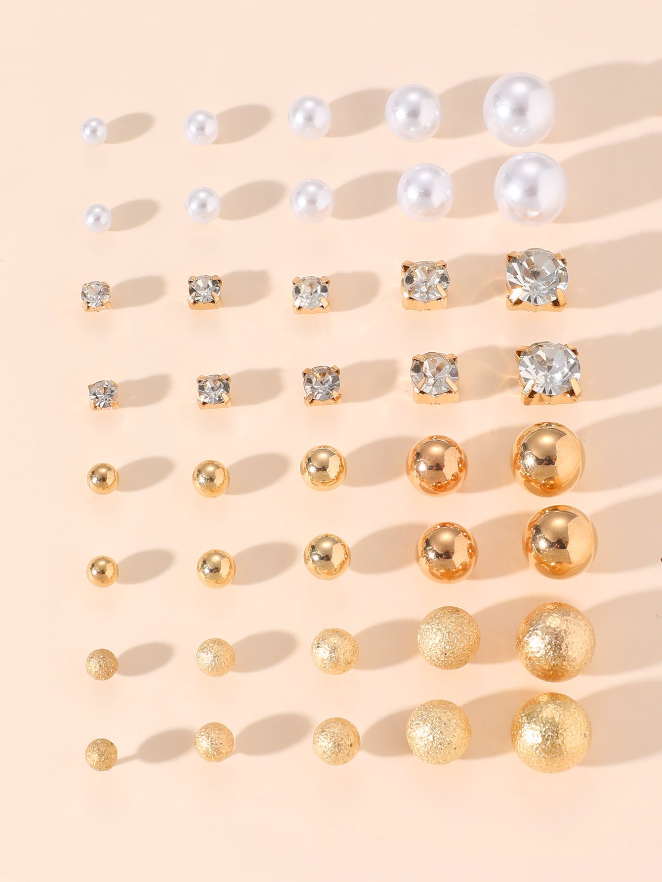 Multi-Style Stud Earrings Set