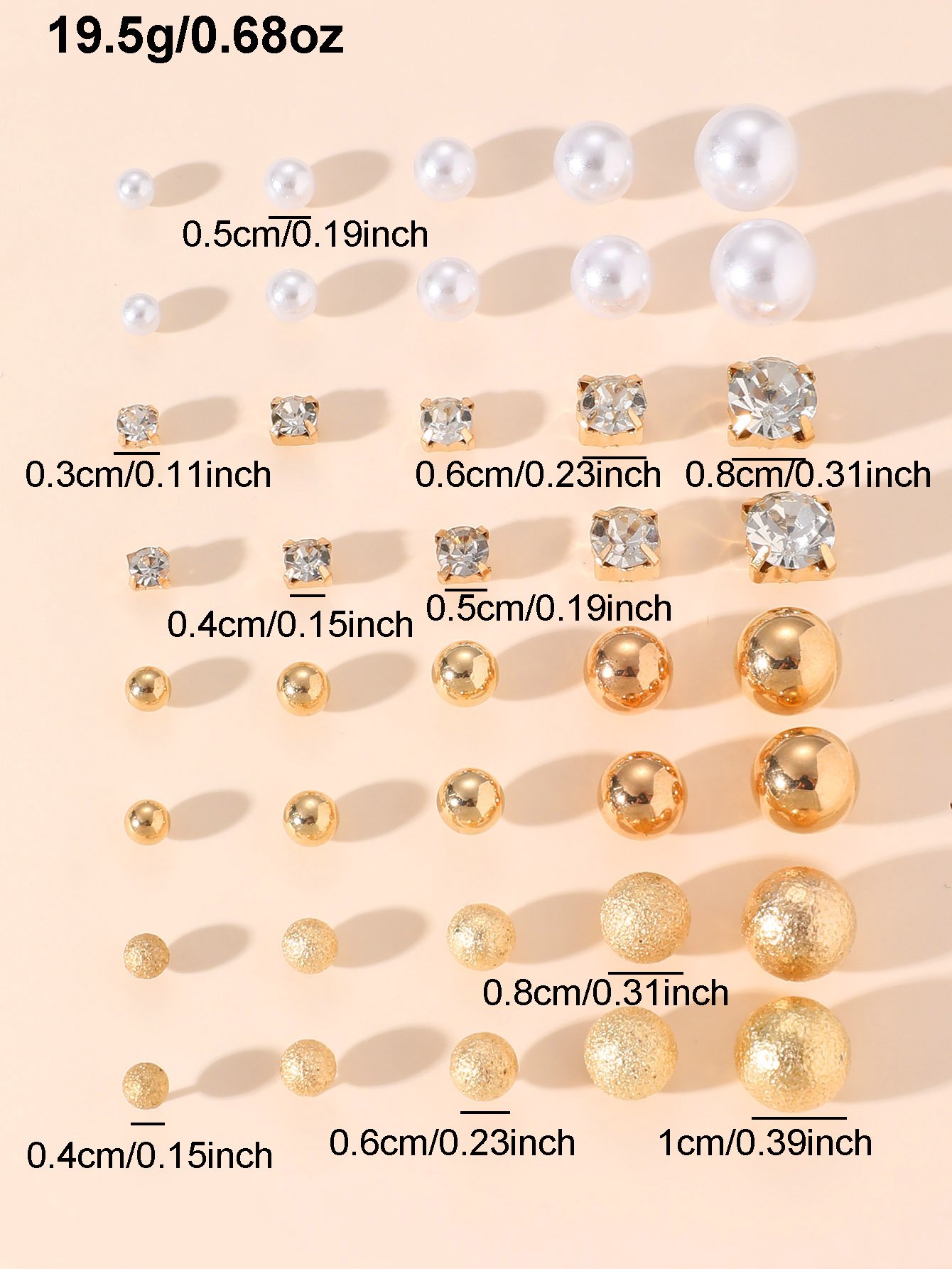 Multi-Style Stud Earrings Set