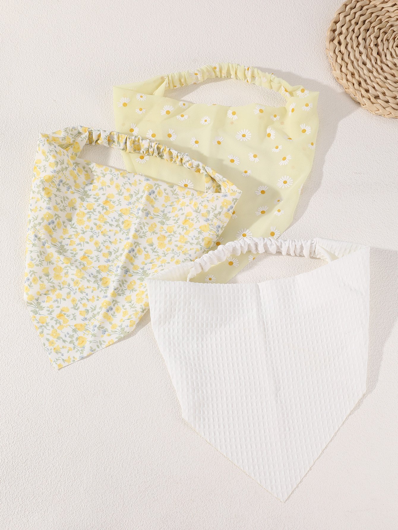 Floral Print Hair Scarf Set