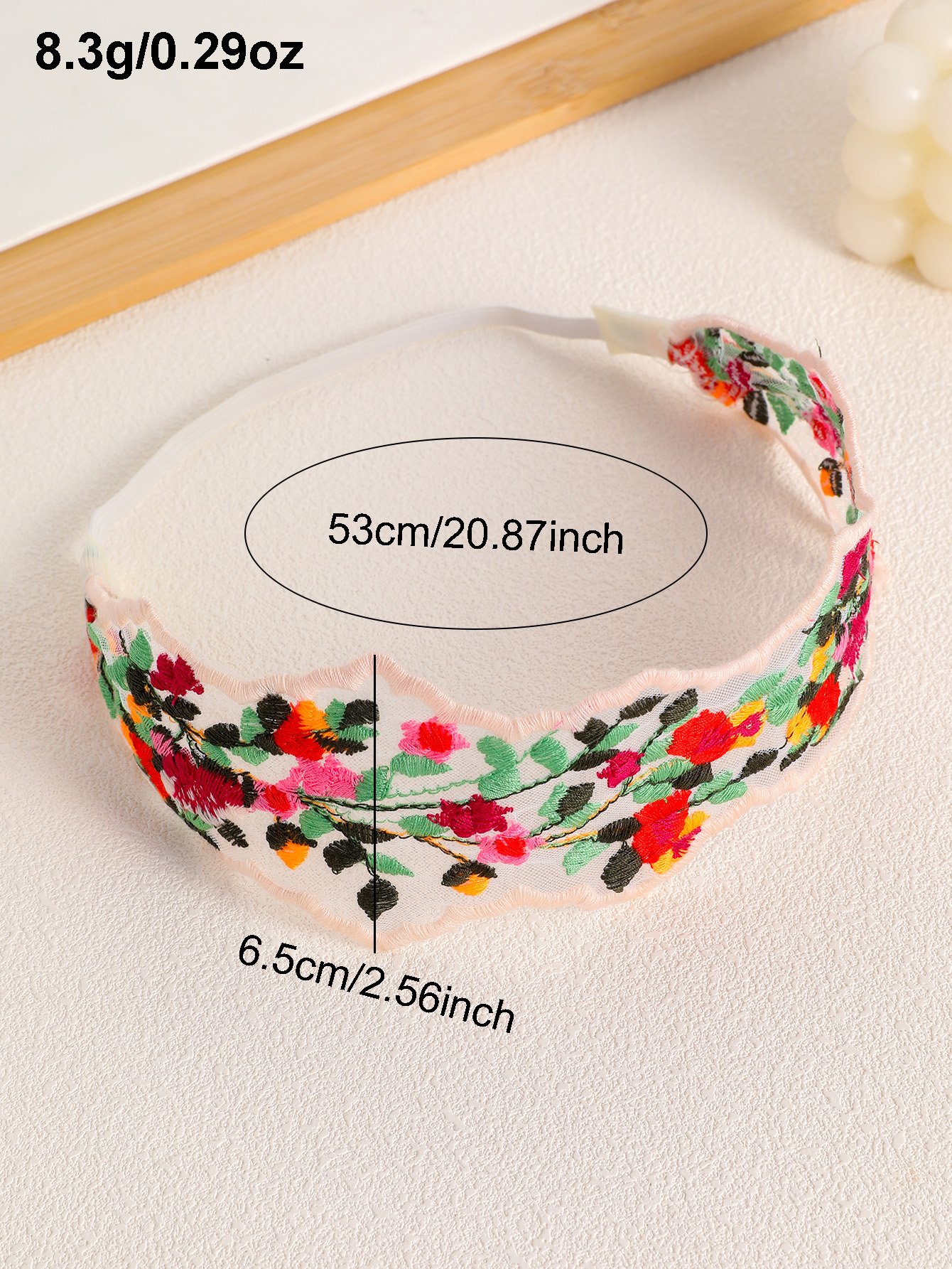 Multi-Color Embroidered Floral Headband