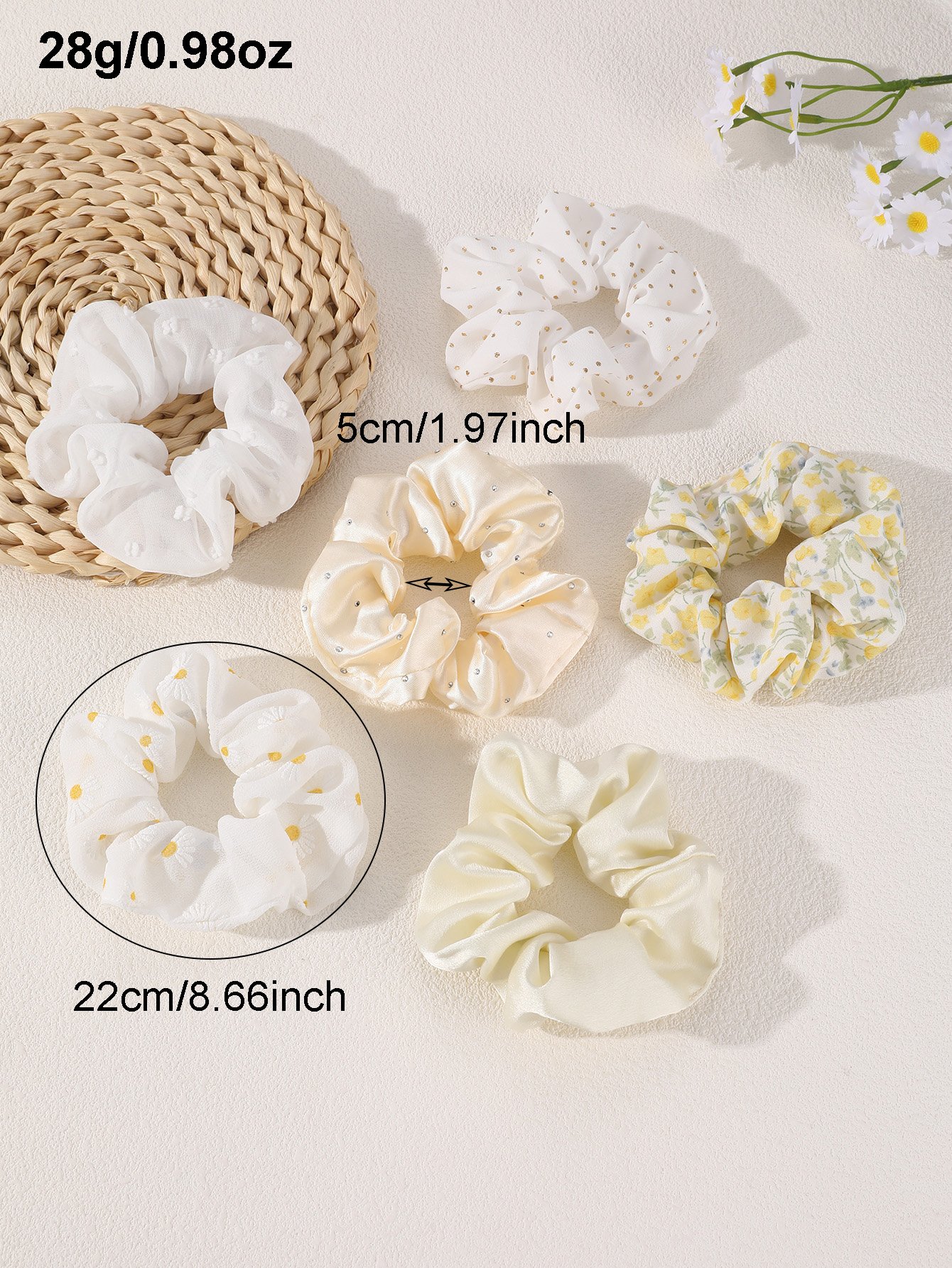 Multi-Color Speckle Hair Tie Set