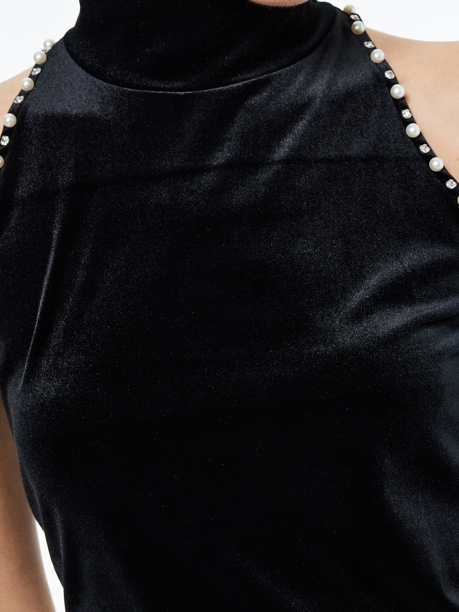 Embellished Trim Sleeveless Top