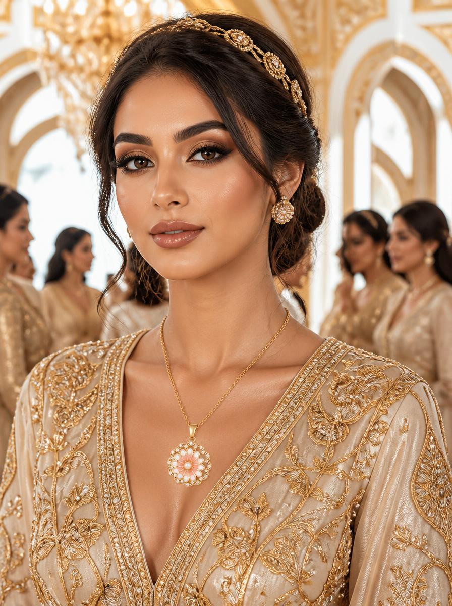 Golden Blossom Pearl Necklace