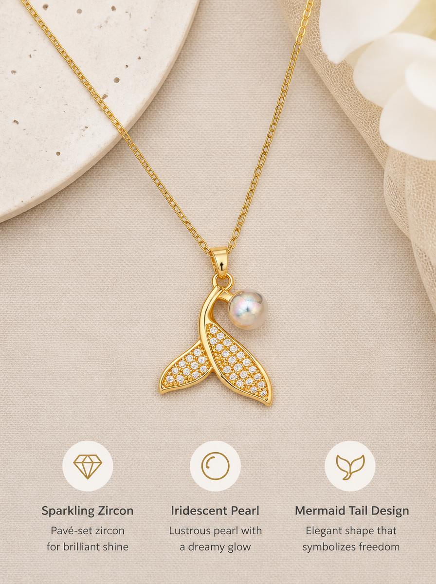 Mermaid Tail Pearl Necklace
