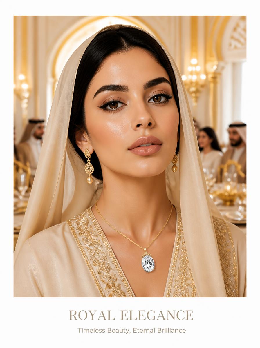 Silver Oval Diamond Pendant Necklace