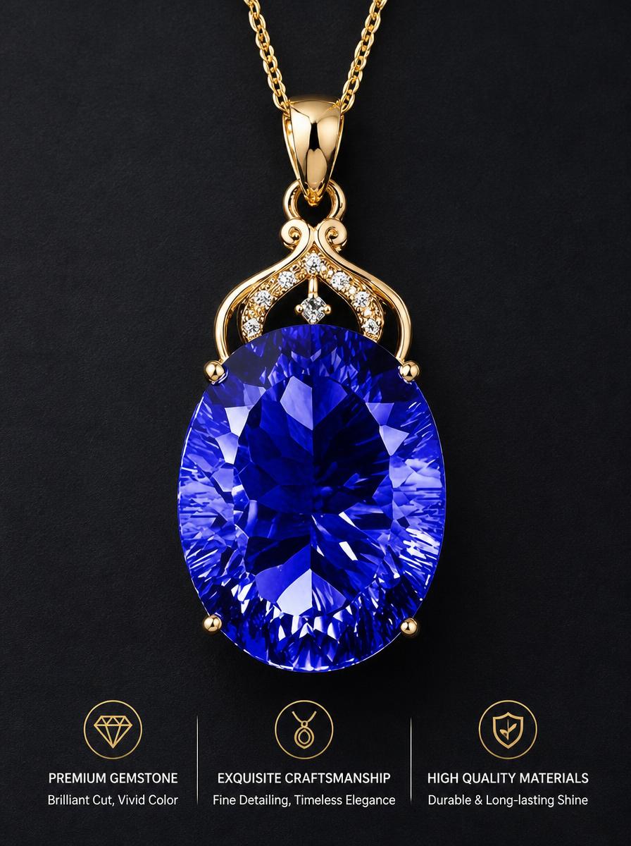 Sapphire Gemstone Pendant Necklace