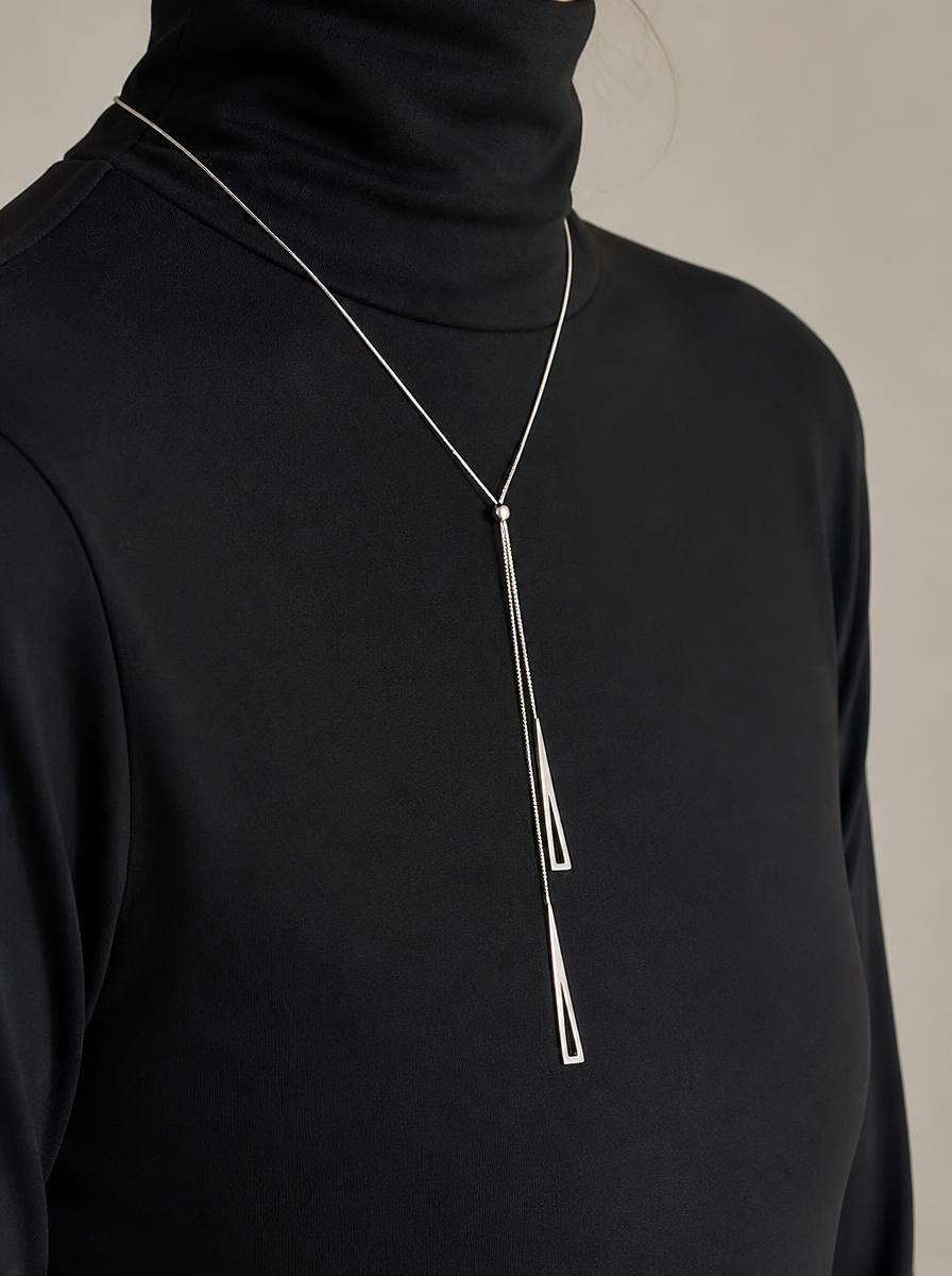 Adjustable Double Triangle Y-Necklace
