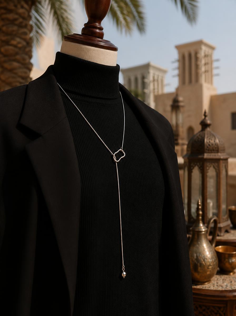 Silver Drop Y-Necklace