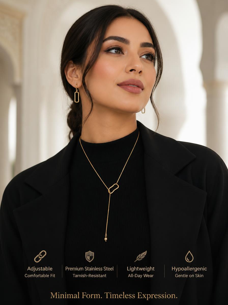 Silver Drop Y-Necklace