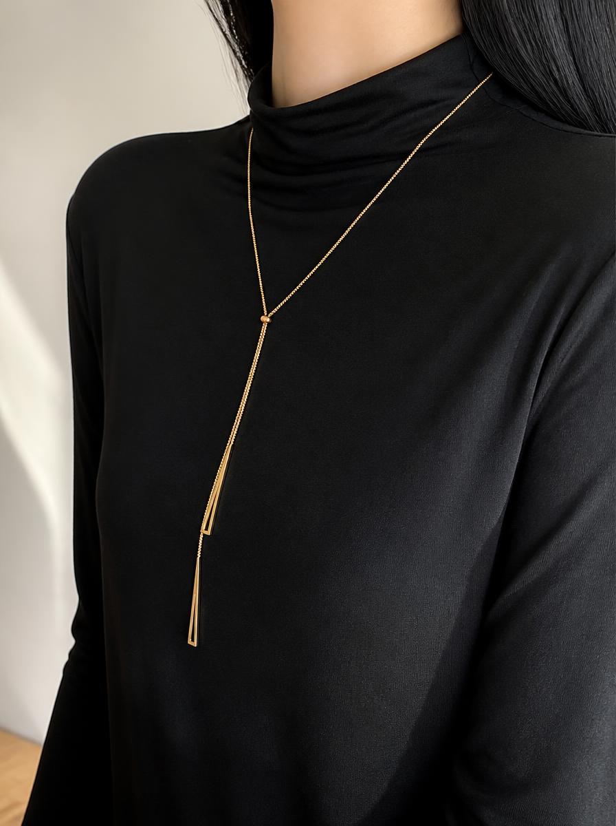 Geometric Triangle Adjustable Necklace