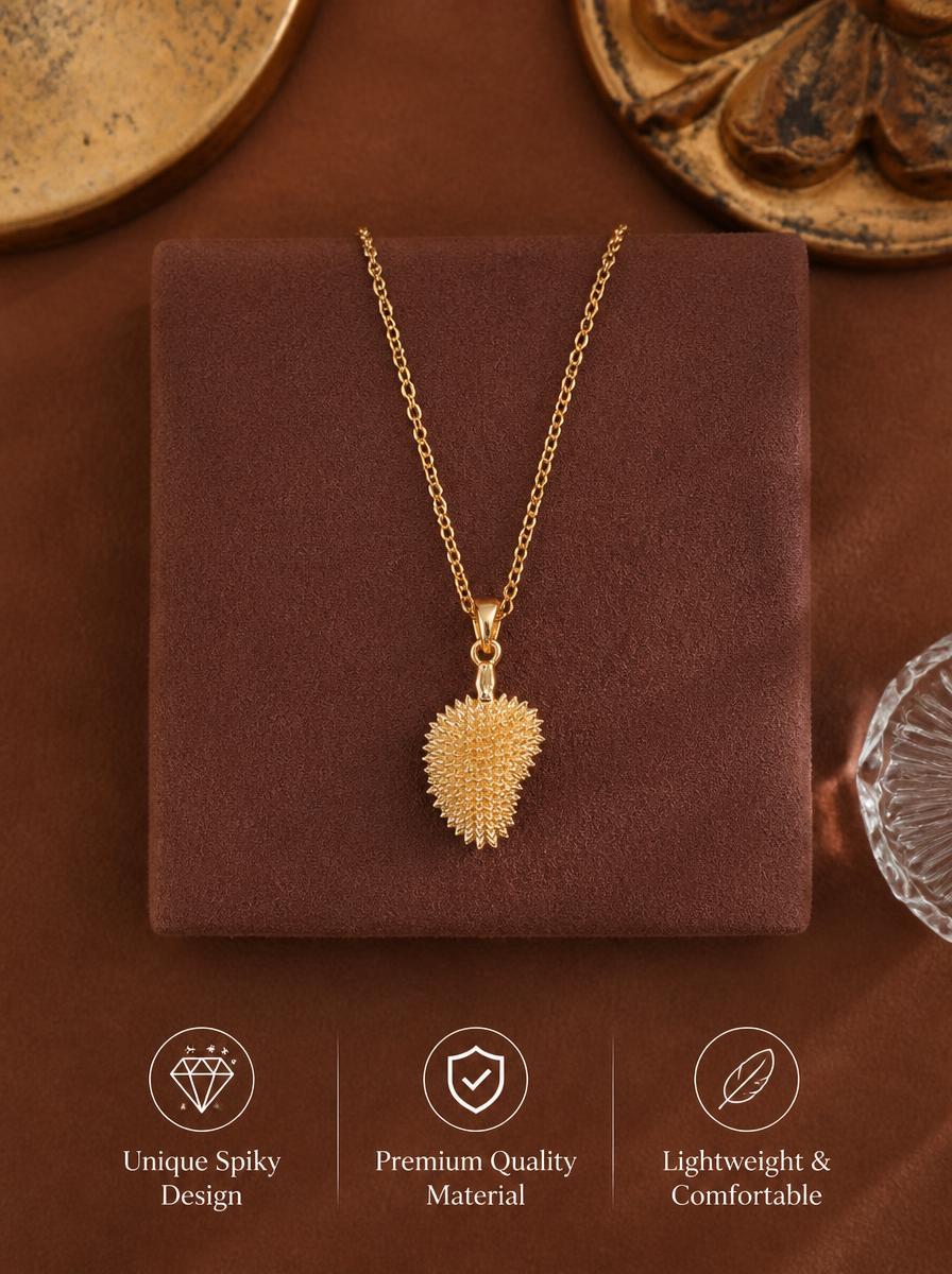 Spiky Heart Gold Necklace