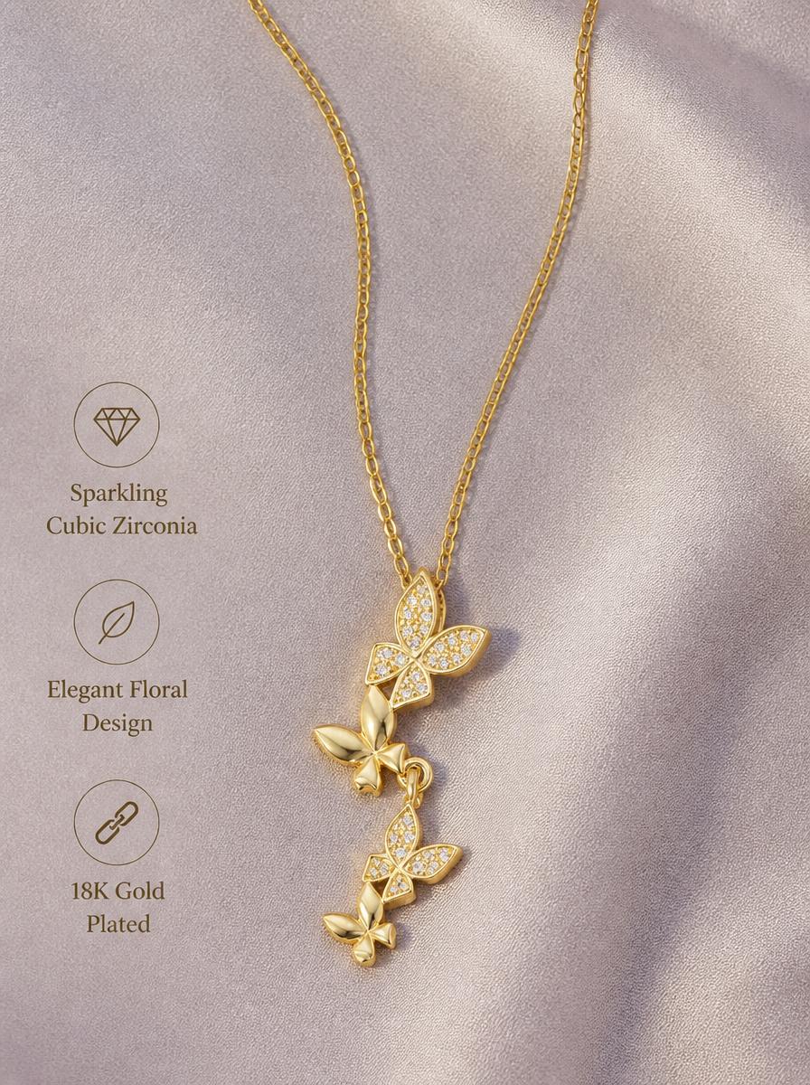 Embellished Leaf Pendant Necklace