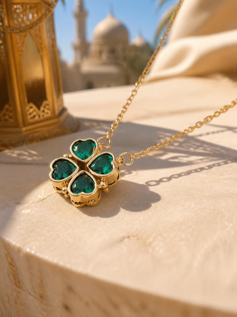Emerald Clover Necklace