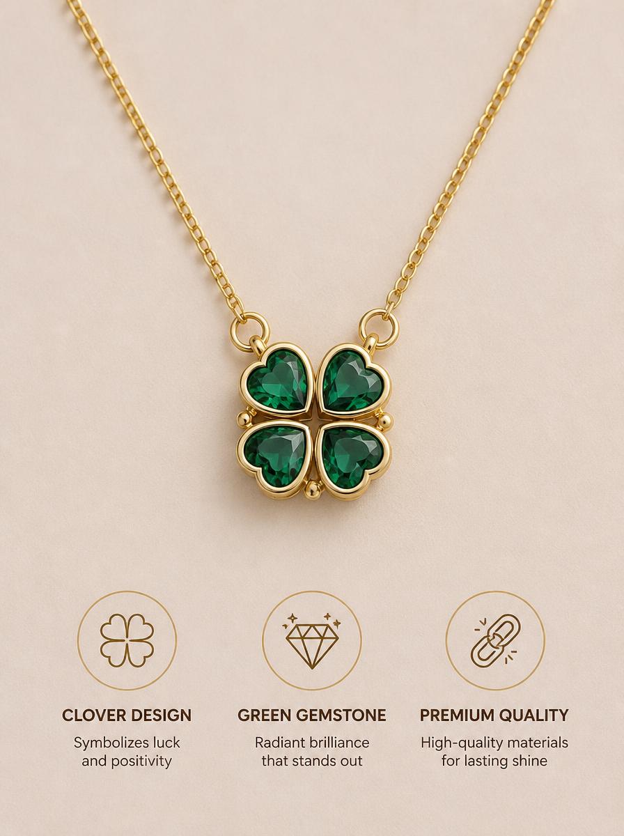 Emerald Clover Necklace