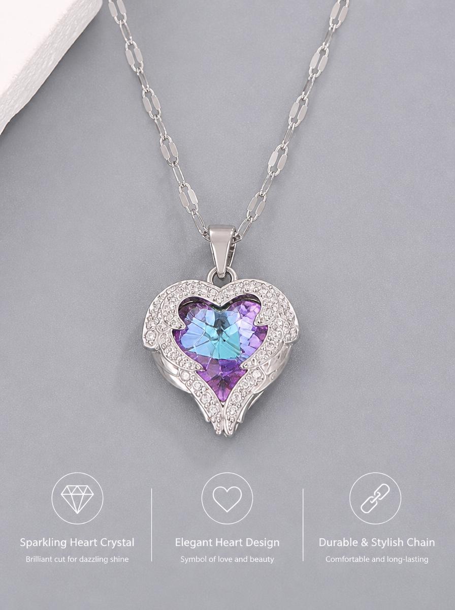 Heart-Shaped Crystal Necklace