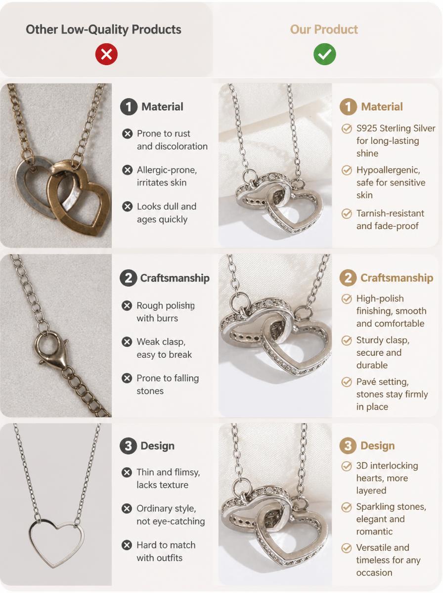 Interlocking Double Heart Necklace