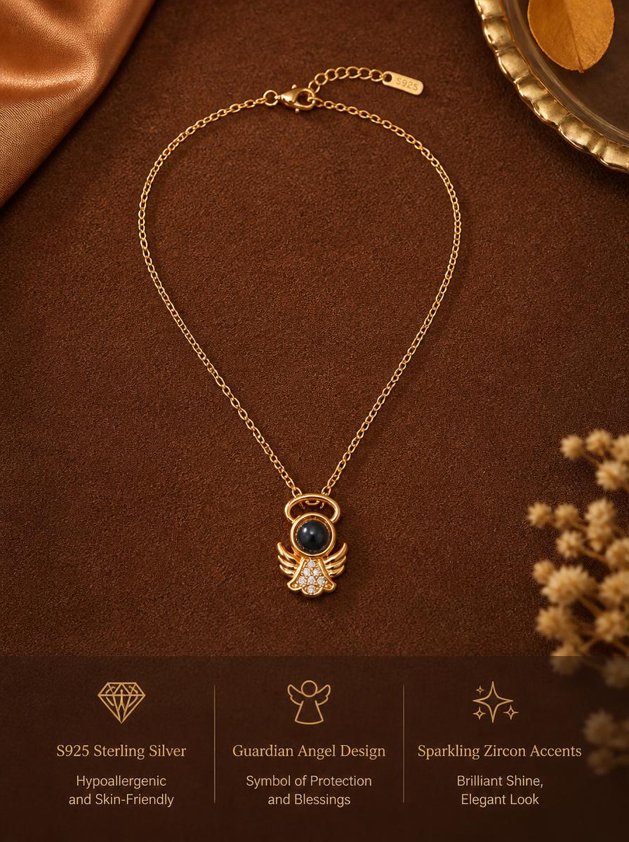 Golden Angel Pendant Necklace